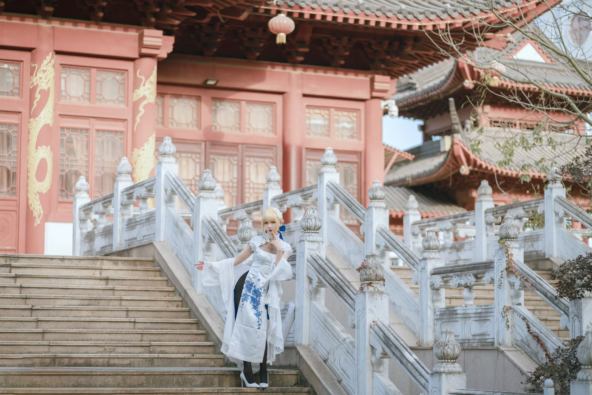 福利 No.2 Cosplay 【封疆疆 Arturia v】 美人 Pendragon saber旗袍