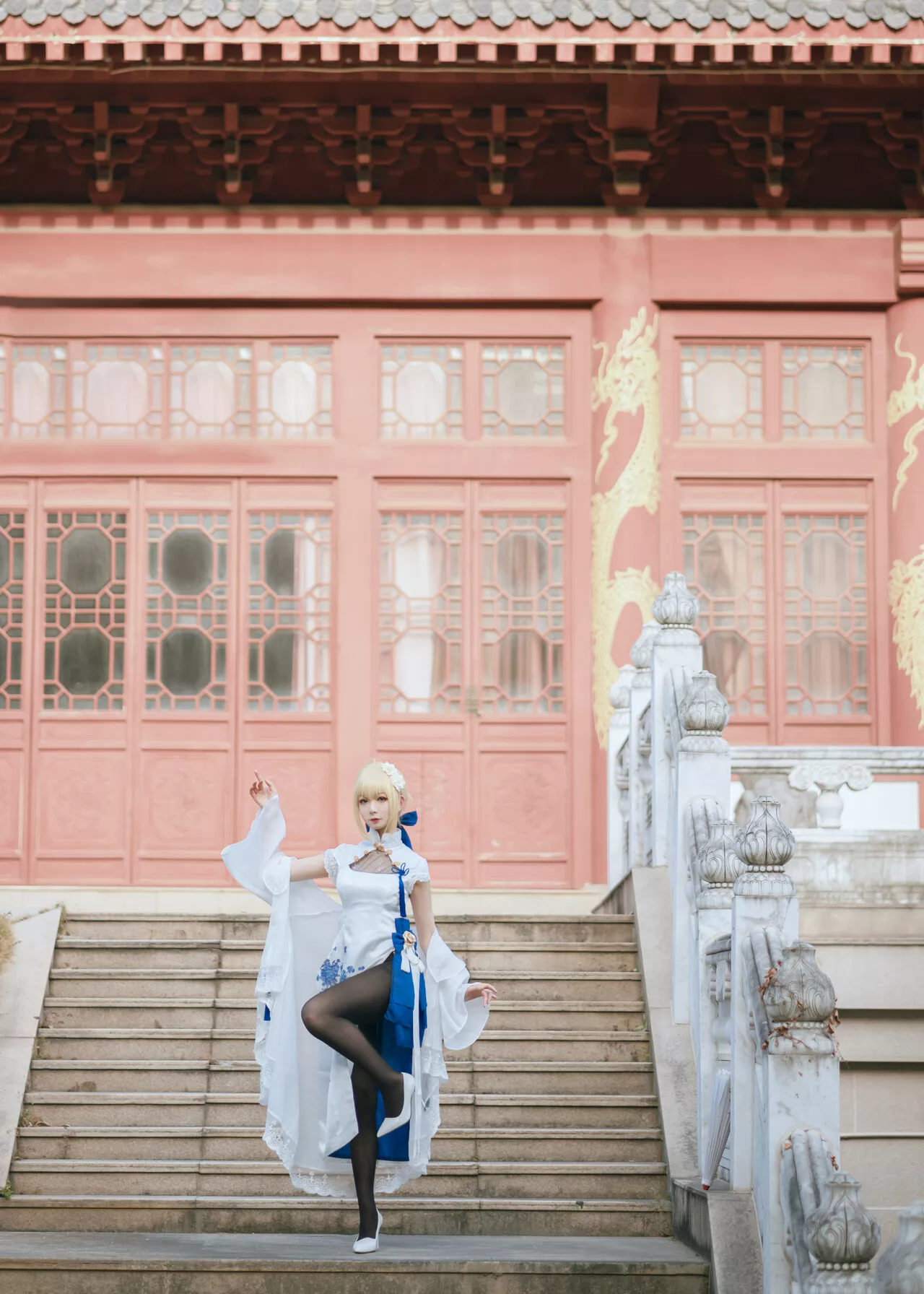 福利 No.2 Cosplay 【封疆疆 Arturia v】 美人 Pendragon saber旗袍