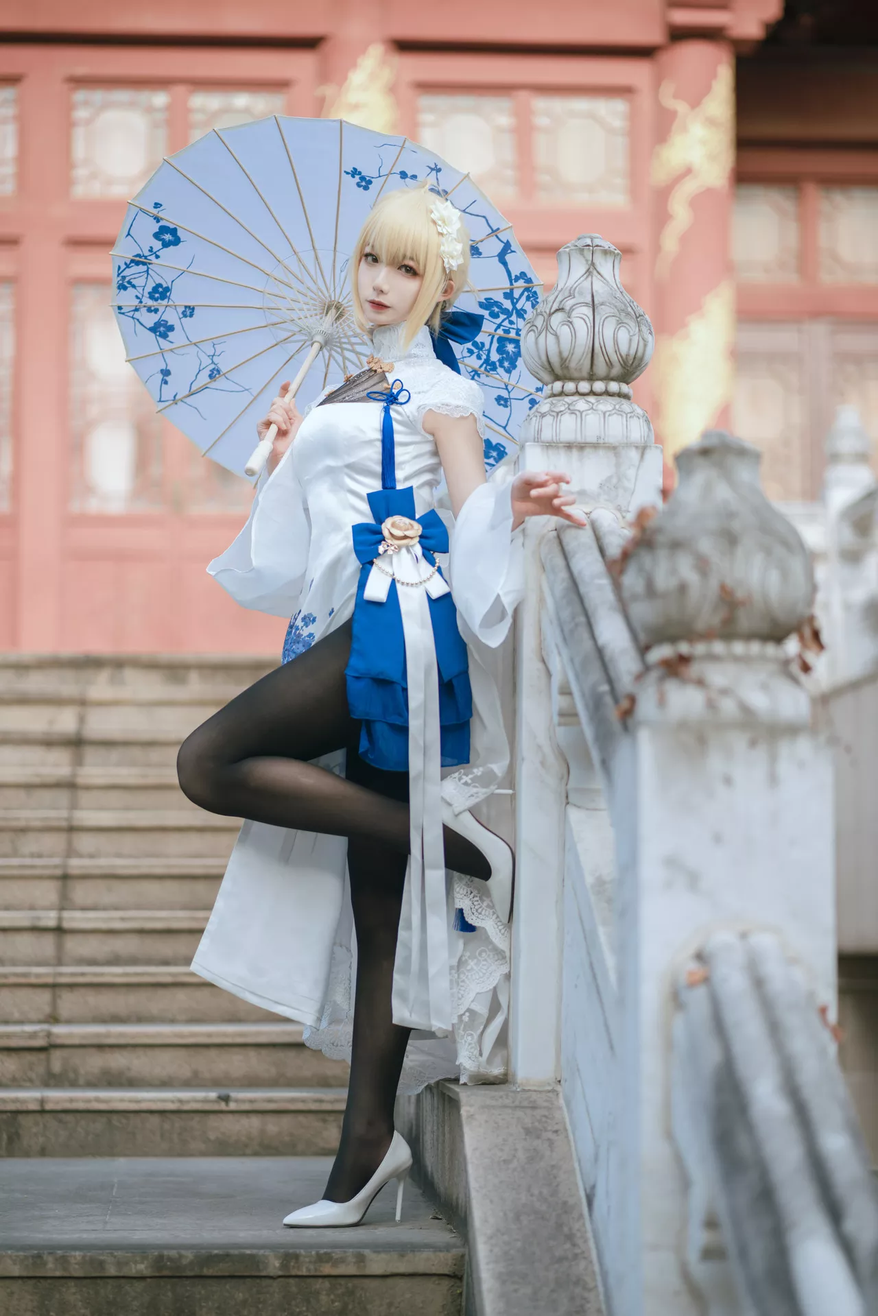 福利 No.2 Cosplay 【封疆疆 Arturia v】 美人 Pendragon saber旗袍