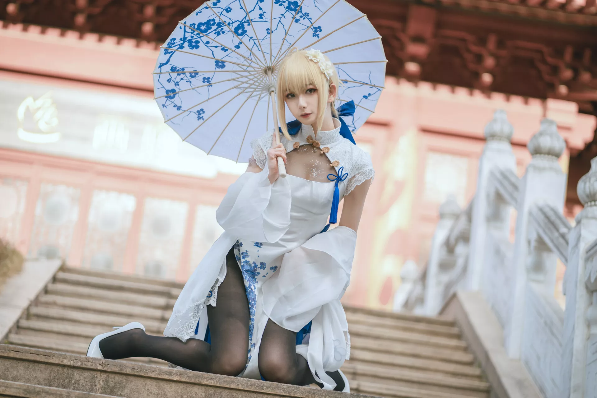 福利 No.2 Cosplay 【封疆疆 Arturia v】 美人 Pendragon saber旗袍