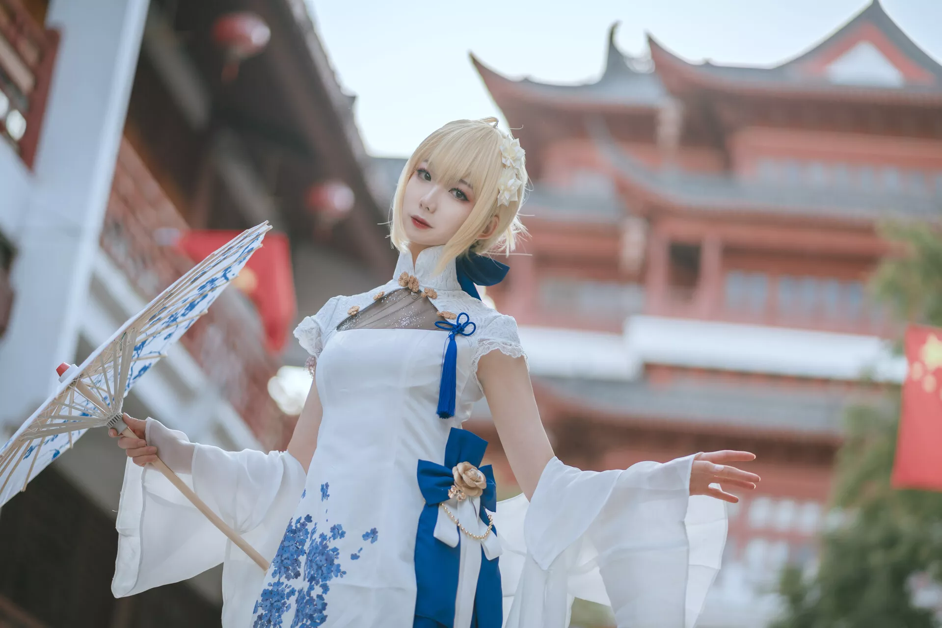 福利 No.2 Cosplay 【封疆疆 Arturia v】 美人 Pendragon saber旗袍