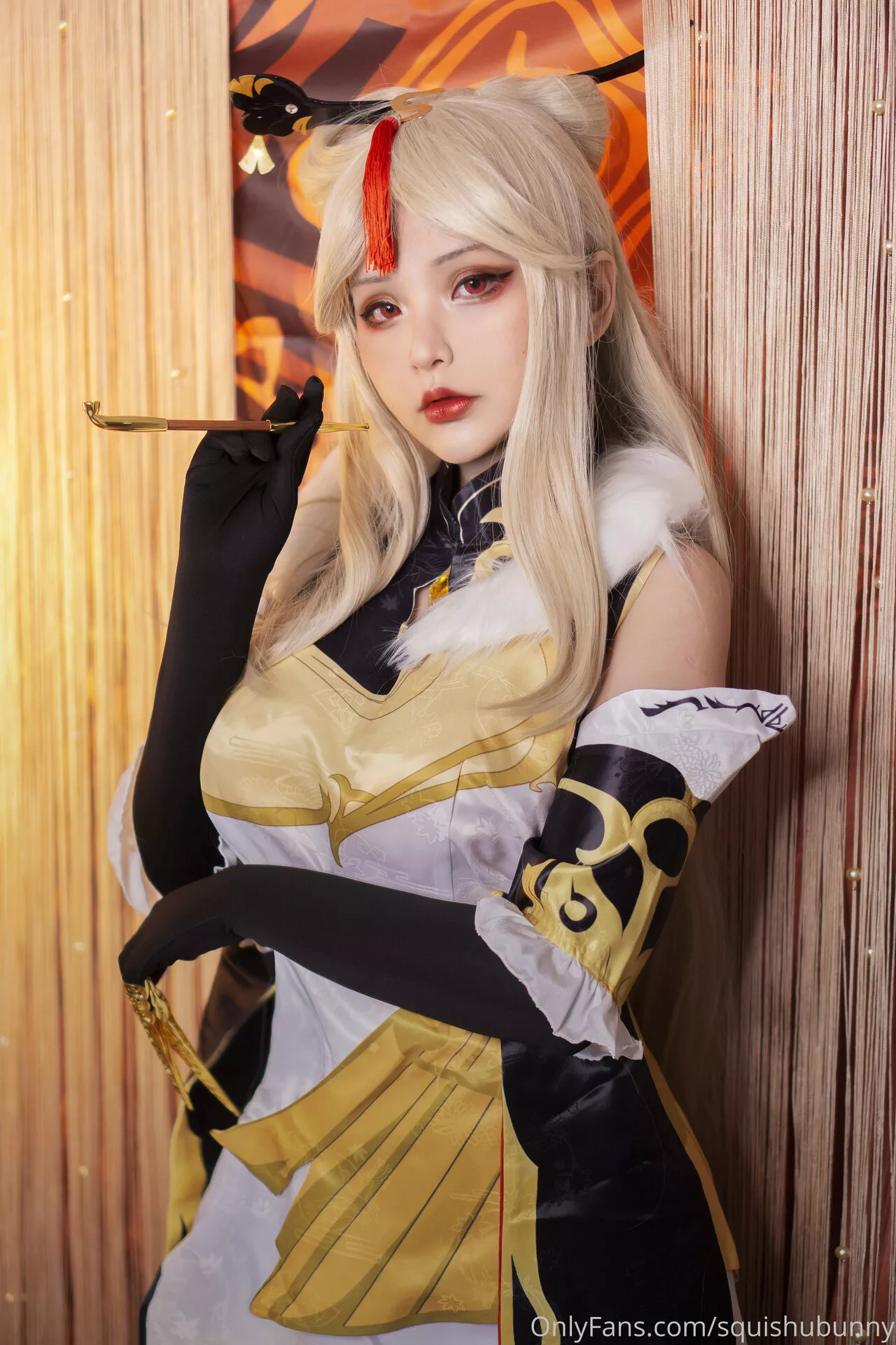 (Genshin Cosplay Níngguang 福报 【Hana Impact) 凝光 Bunny】 仙女