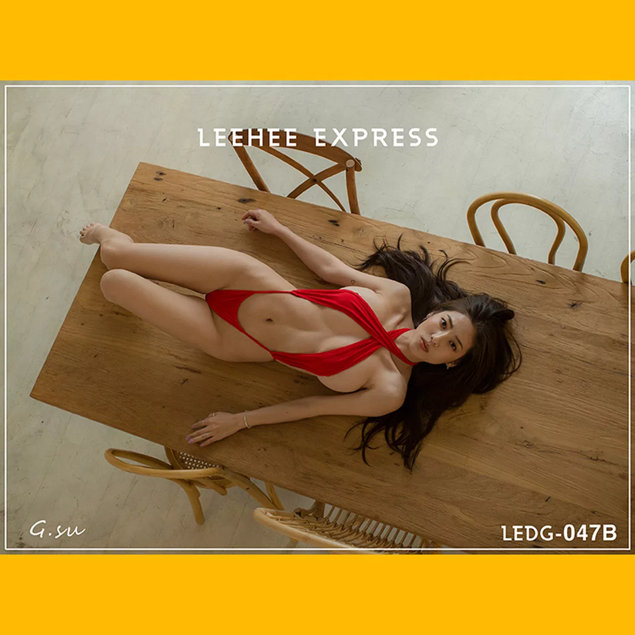 (28P) 利熙快运 艳模 摄影组图】 高品质 LEDG 美人 棒子 G.su 047B EXPRESS Set.1 棒子 【LEEHEE 摄影