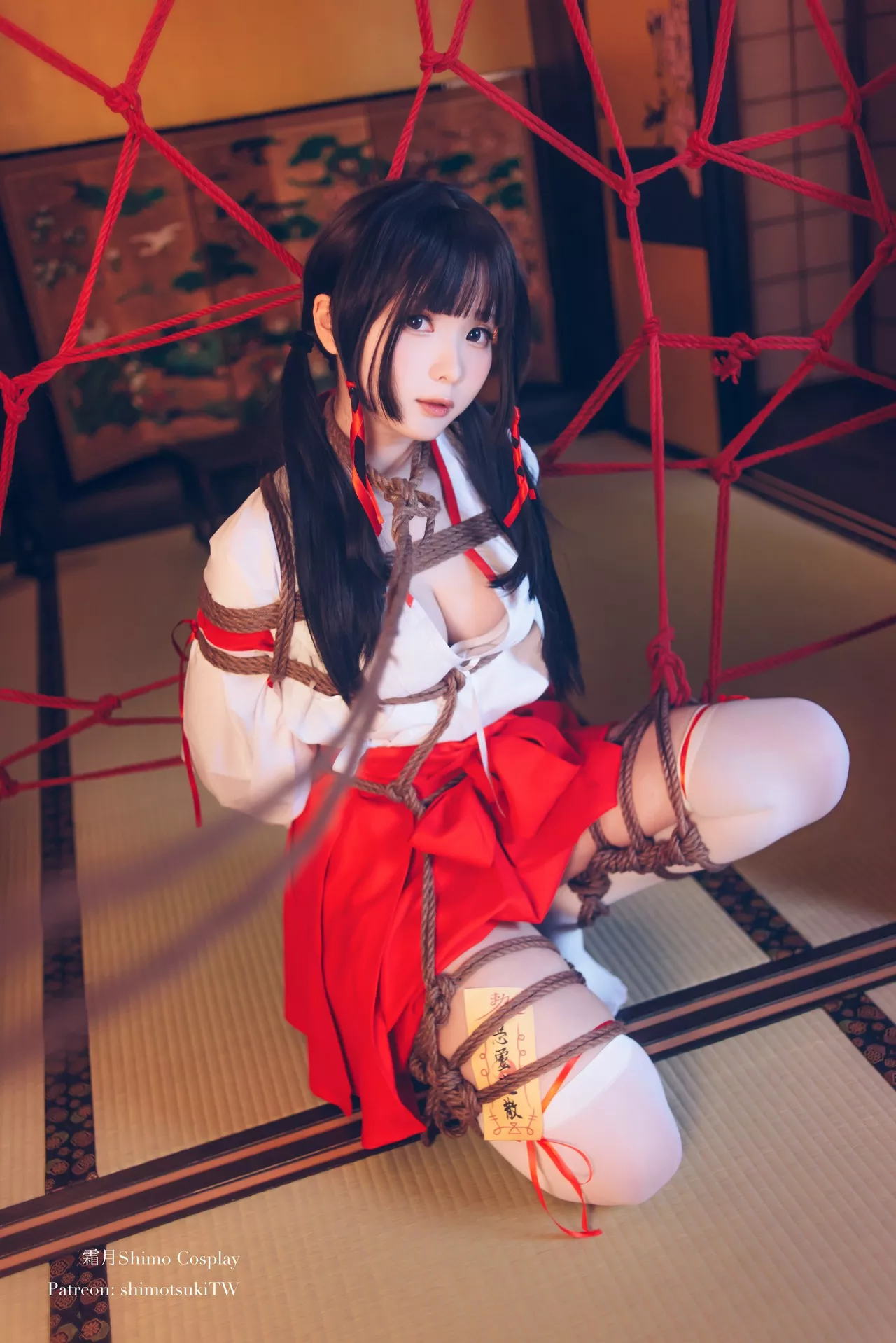shimo】 【霜月 Bundle 尤物 Miko 福报 Cosplay 女巫绑缚