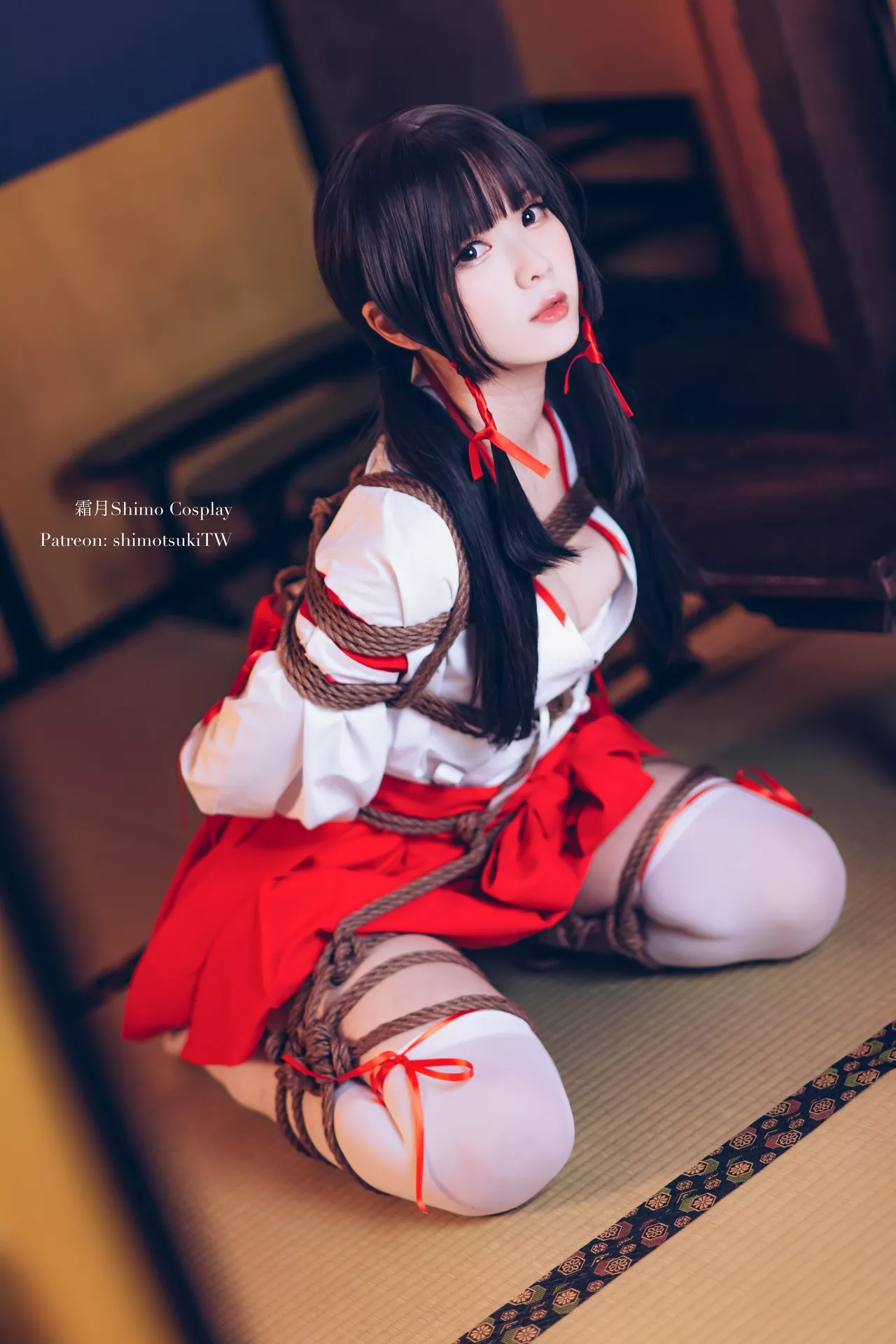 shimo】 【霜月 Bundle 尤物 Miko 福报 Cosplay 女巫绑缚