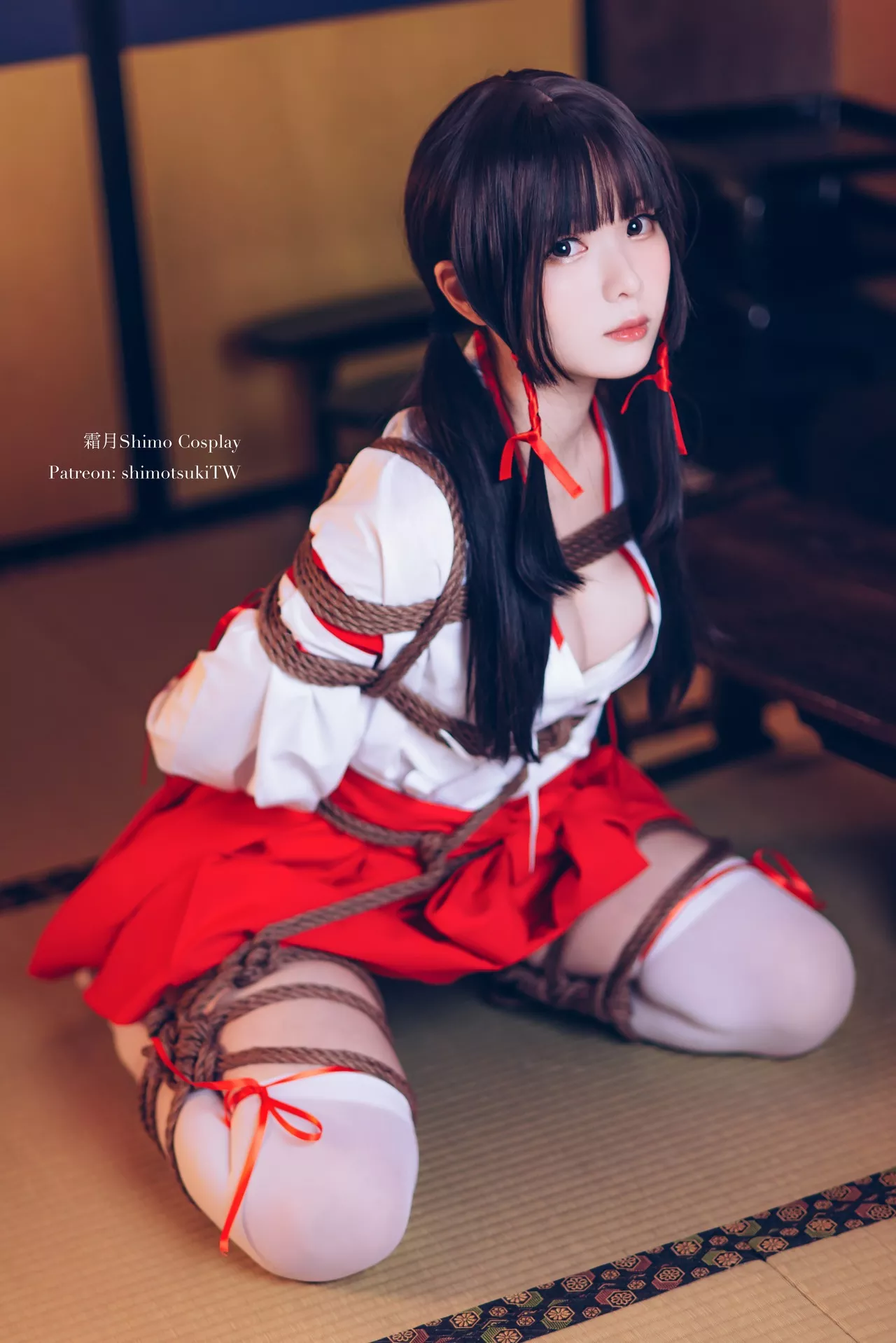 shimo】 【霜月 Bundle 尤物 Miko 福报 Cosplay 女巫绑缚