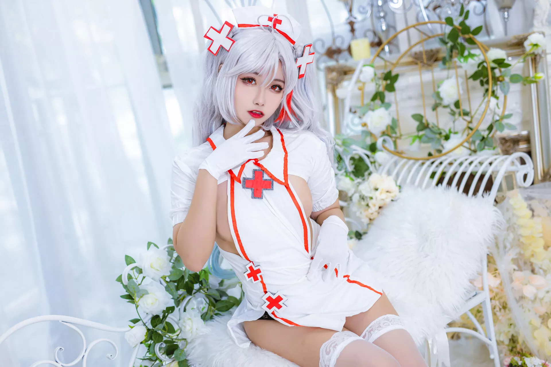 【Momo Nurse 欧根亲王 Eugen 女神 ko 护理 Cosplay Prinz 葵葵】 福报