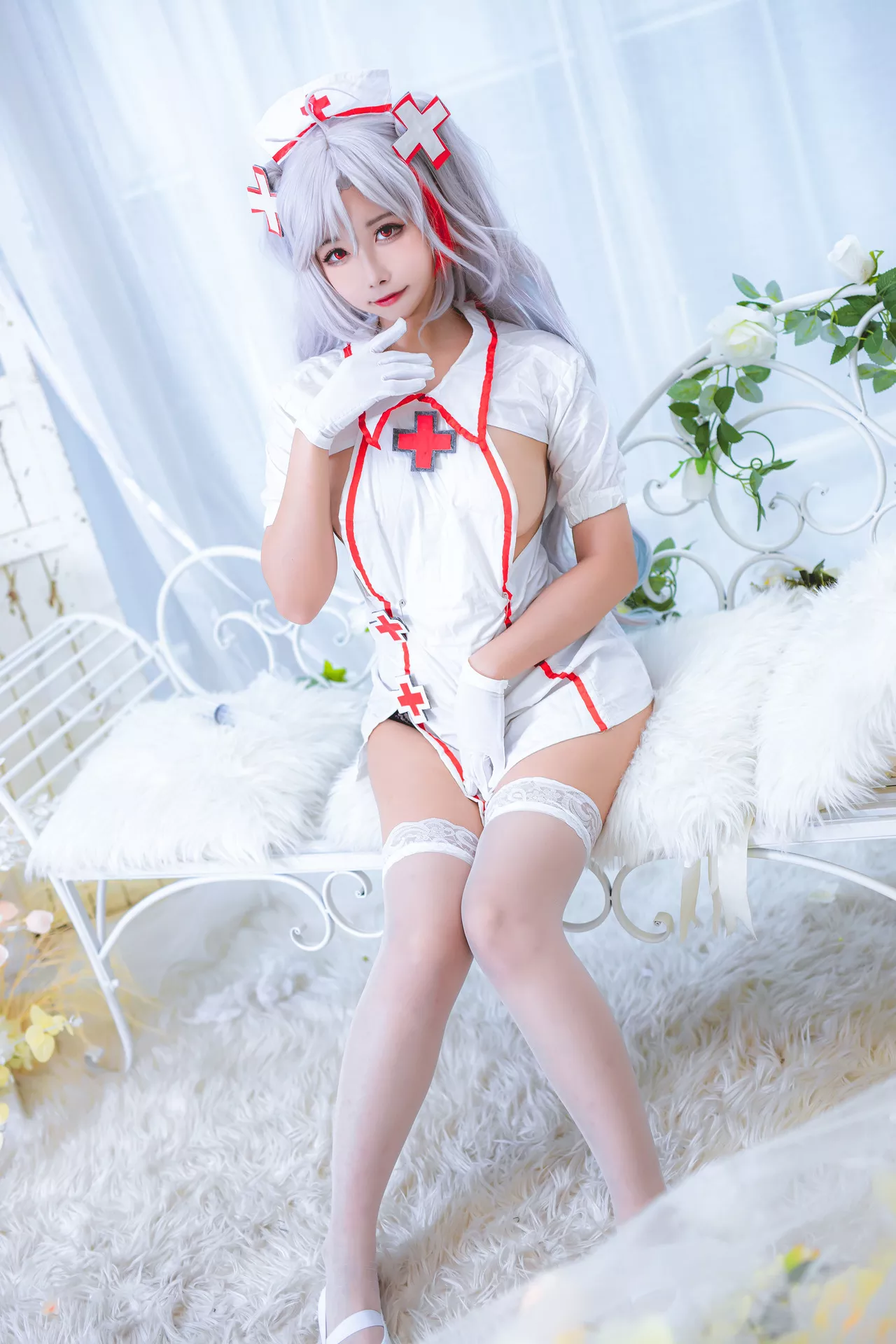 【Momo Nurse 欧根亲王 Eugen 女神 ko 护理 Cosplay Prinz 葵葵】 福报