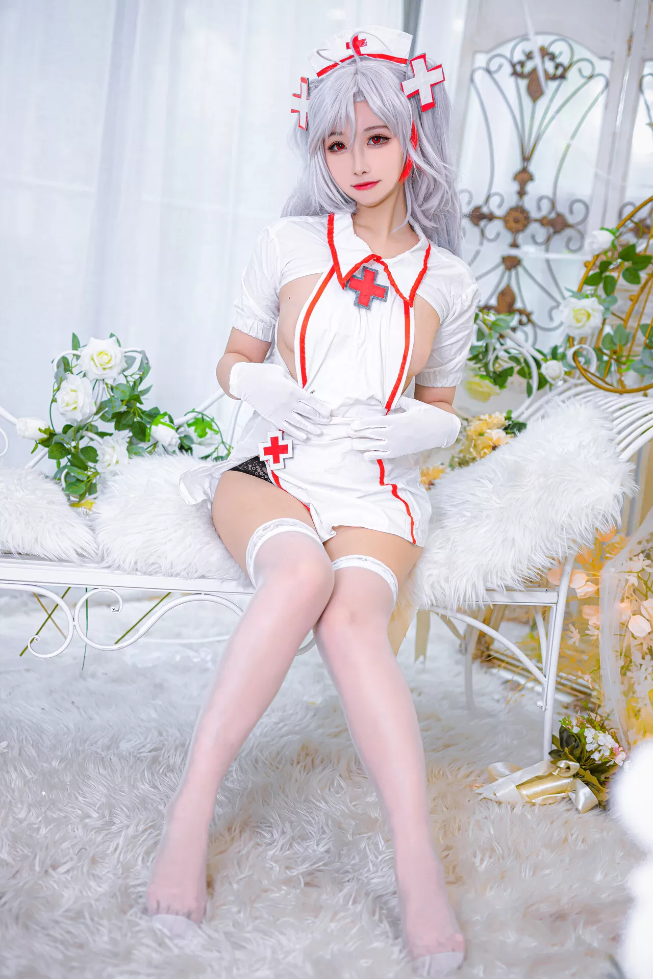 【Momo Nurse 欧根亲王 Eugen 女神 ko 护理 Cosplay Prinz 葵葵】 福报