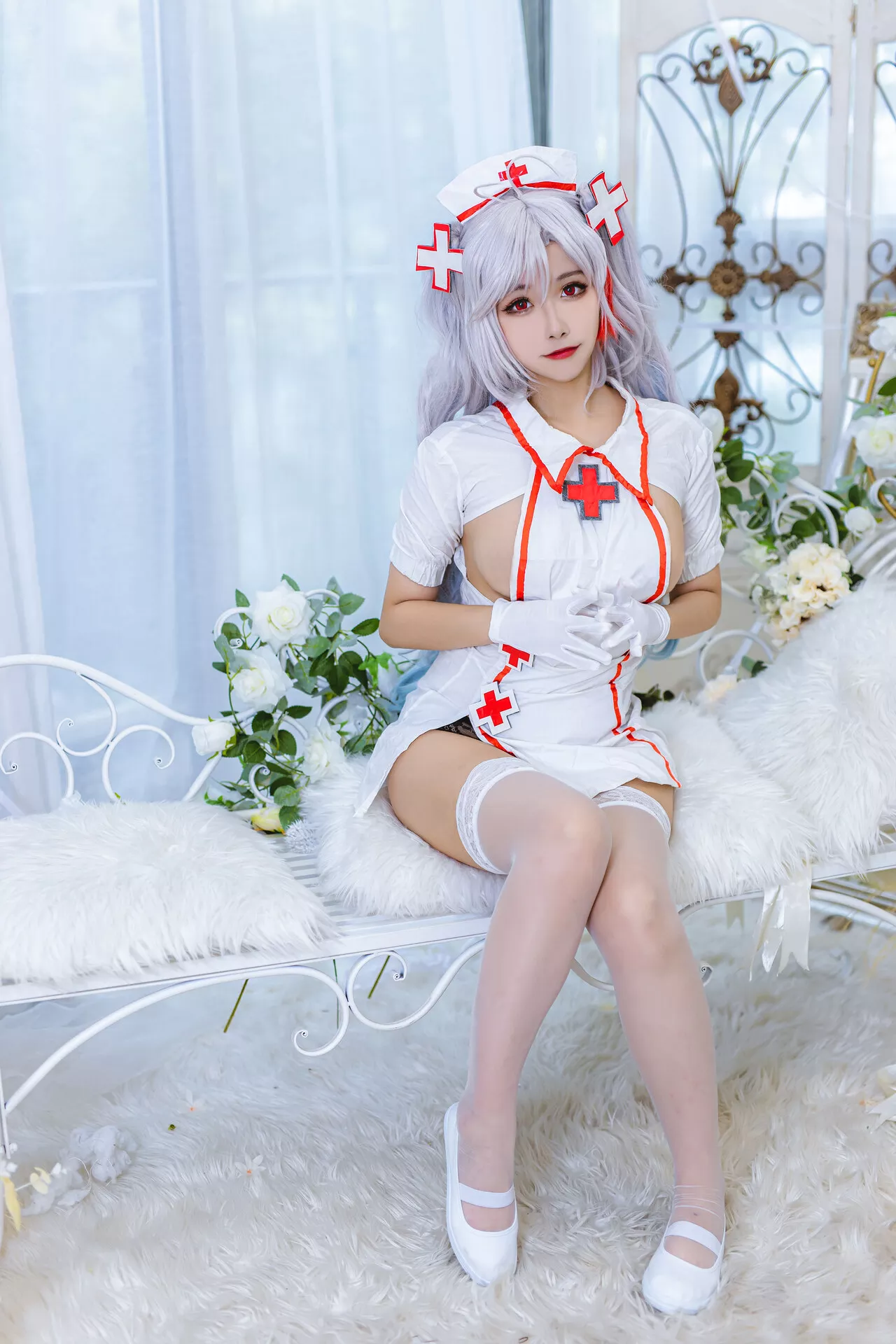 【Momo Nurse 欧根亲王 Eugen 女神 ko 护理 Cosplay Prinz 葵葵】 福报