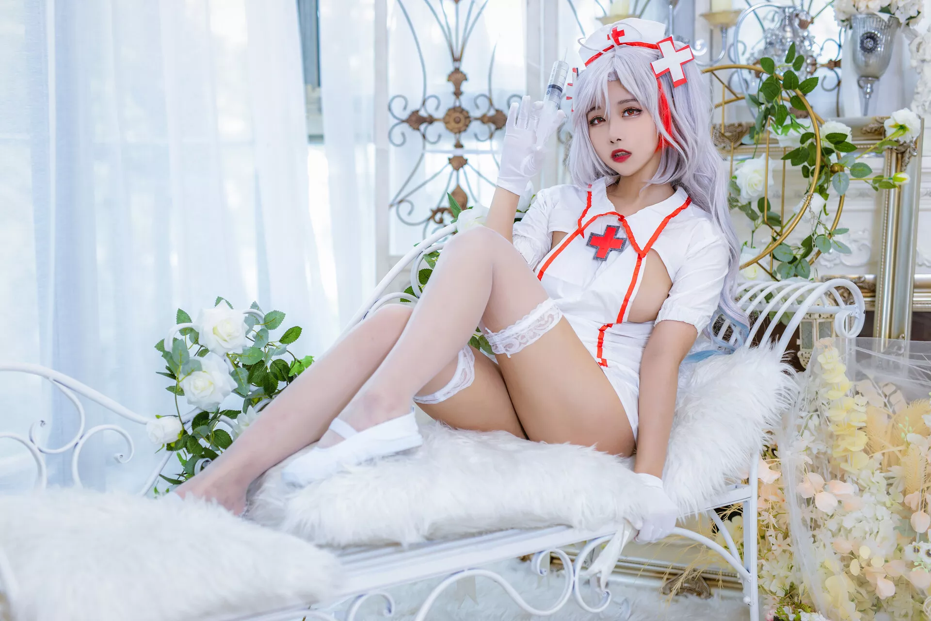 【Momo Nurse 欧根亲王 Eugen 女神 ko 护理 Cosplay Prinz 葵葵】 福报