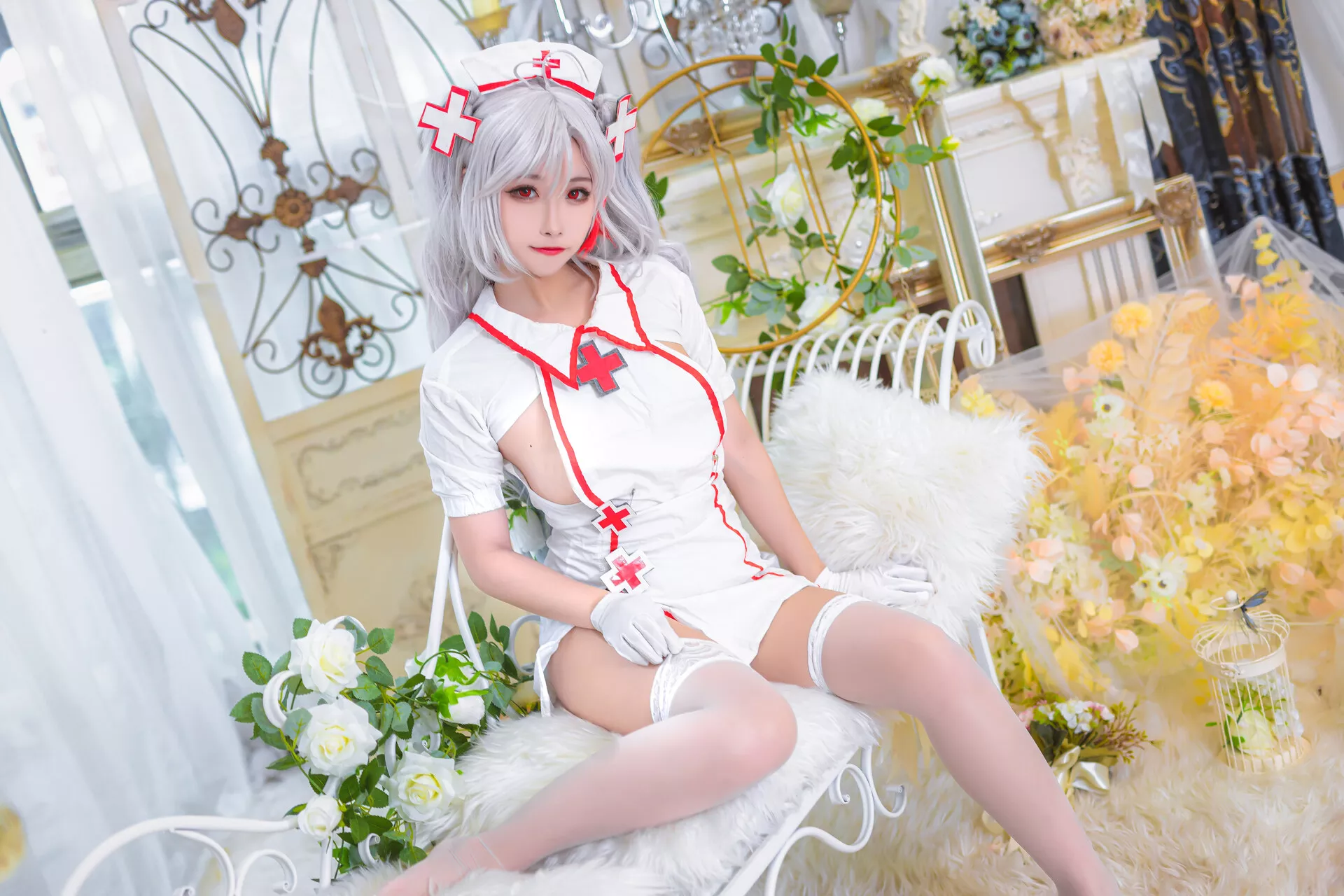 【Momo Nurse 欧根亲王 Eugen 女神 ko 护理 Cosplay Prinz 葵葵】 福报