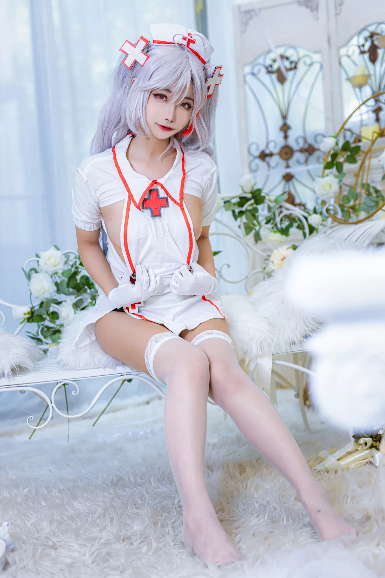 【Momo Nurse 欧根亲王 Eugen 女神 ko 护理 Cosplay Prinz 葵葵】 福报