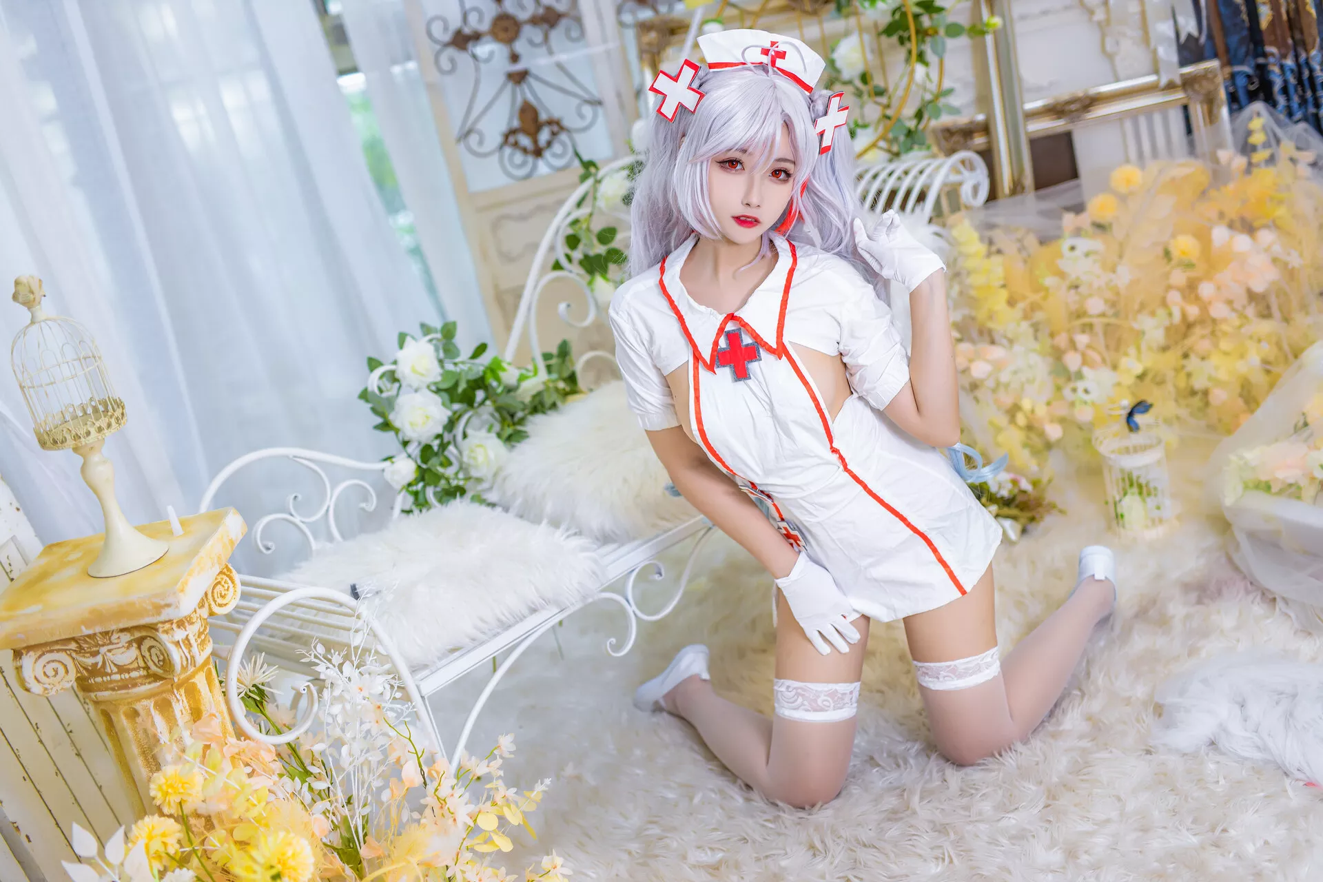 【Momo Nurse 欧根亲王 Eugen 女神 ko 护理 Cosplay Prinz 葵葵】 福报