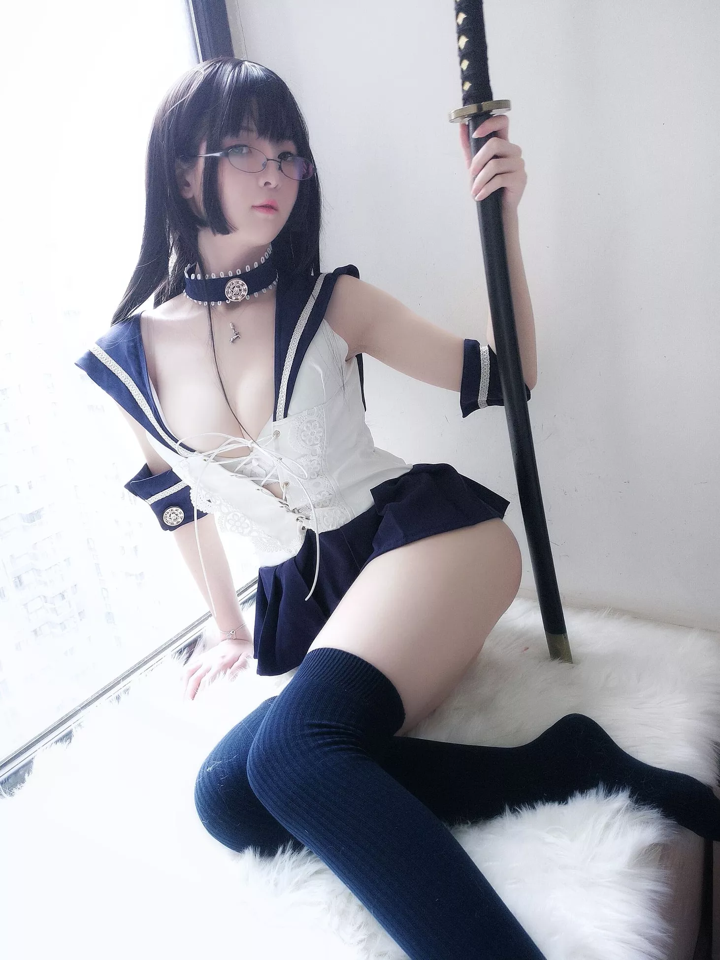 密拍 一小央泽 《武士刀与水手服》 艺术图 高品质