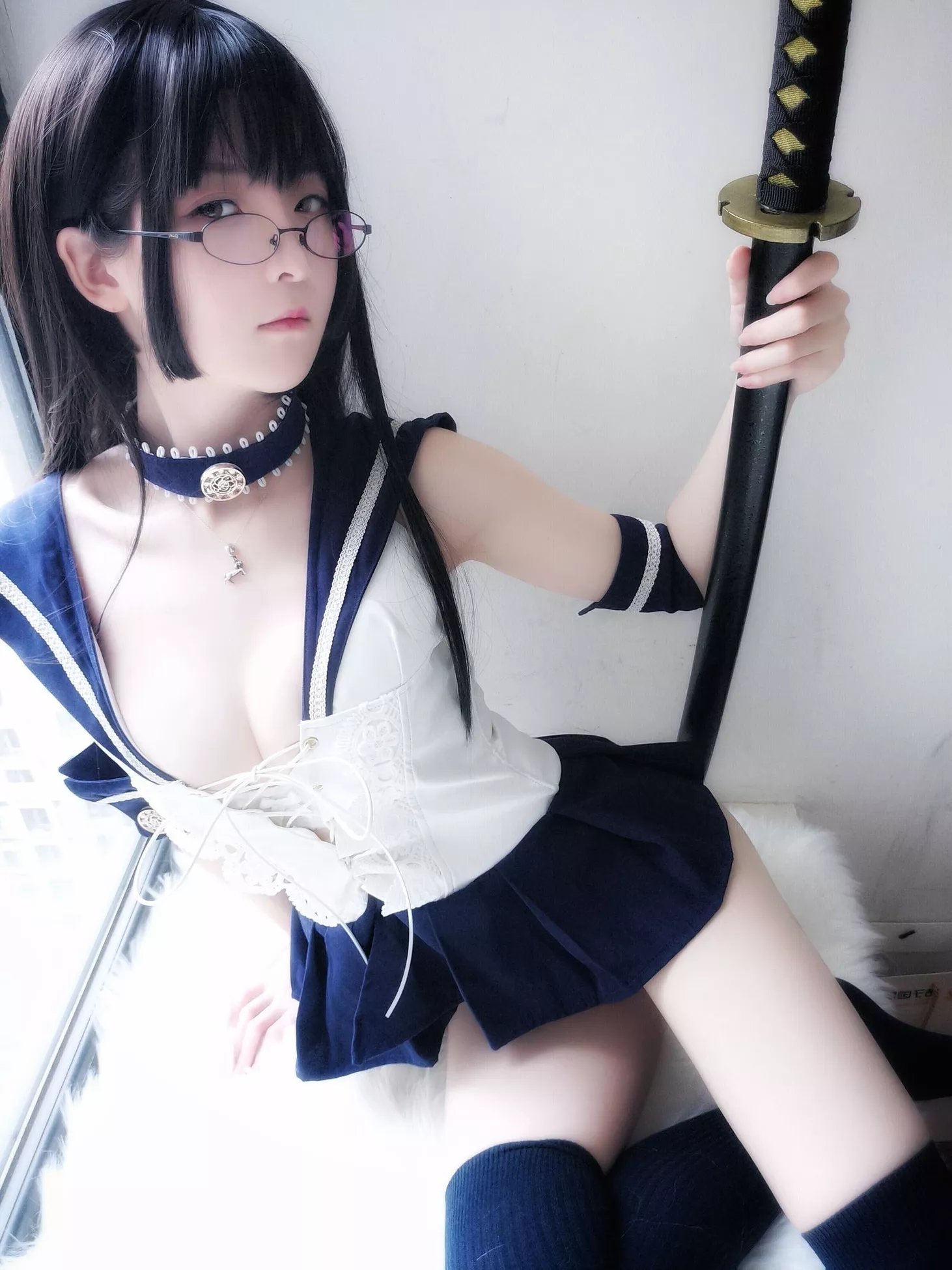 密拍 一小央泽 《武士刀与水手服》 艺术图 高品质