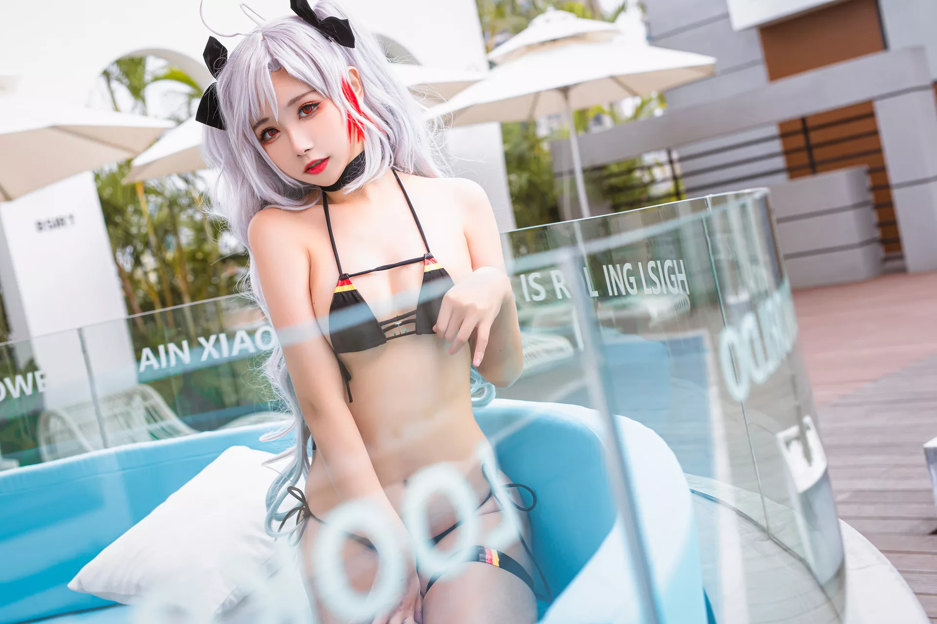 Eugen ko Bikini 水着 欧根亲王 葵葵】 Cosplay 【Momo Prinz 美女 福报