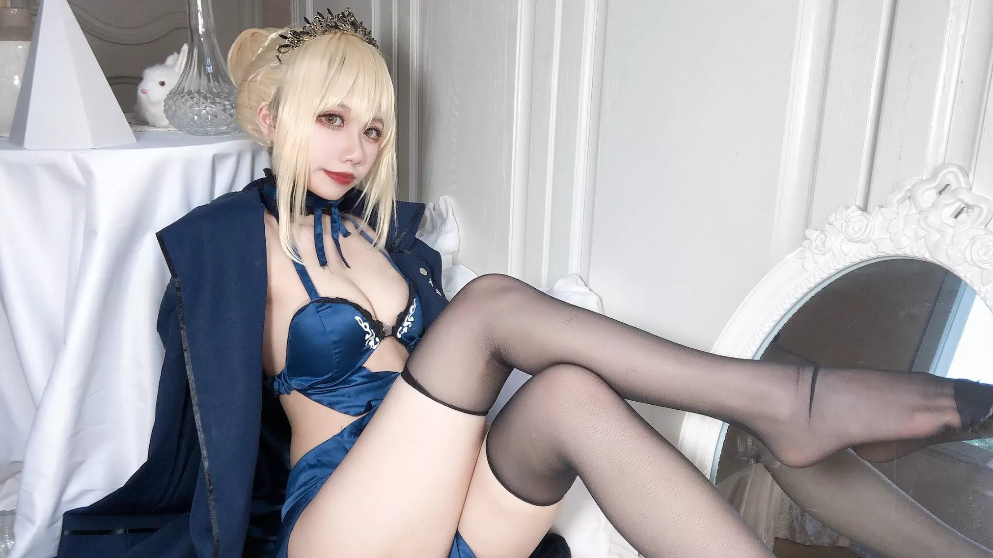 美人 福利 Pendragon Artoria Alter 【果咩酱】 黑呆 Rider Cosplay