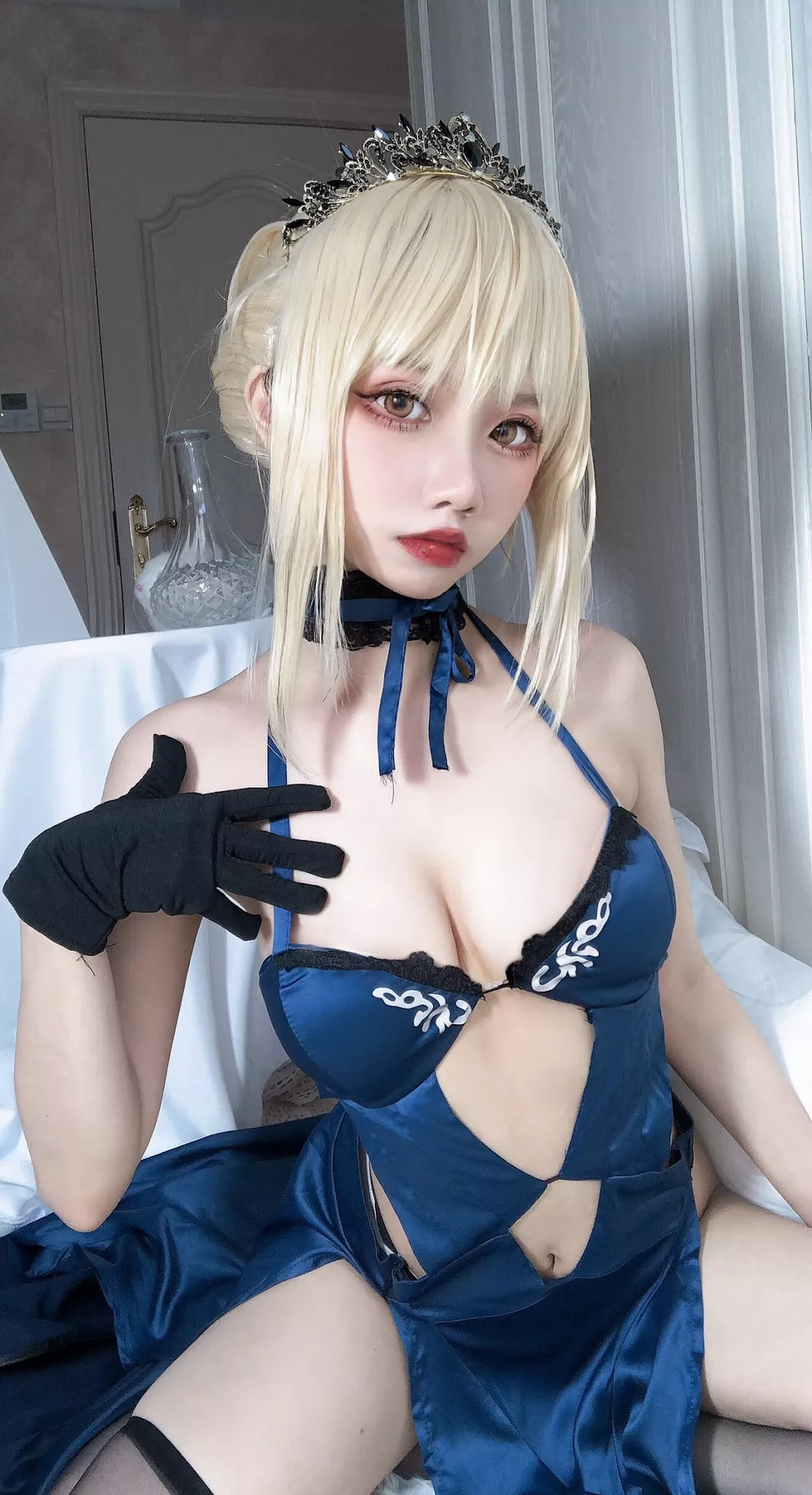 美人 福利 Pendragon Artoria Alter 【果咩酱】 黑呆 Rider Cosplay