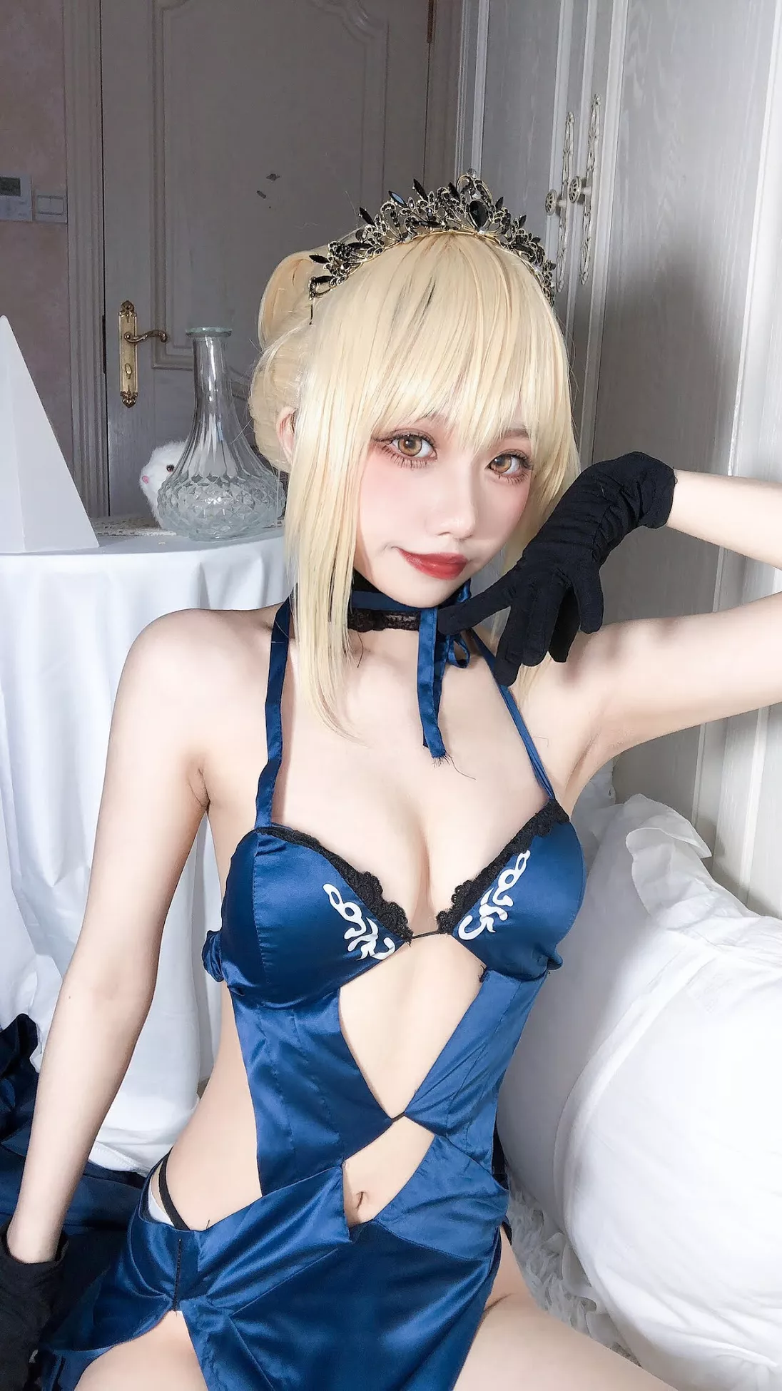 美人 福利 Pendragon Artoria Alter 【果咩酱】 黑呆 Rider Cosplay