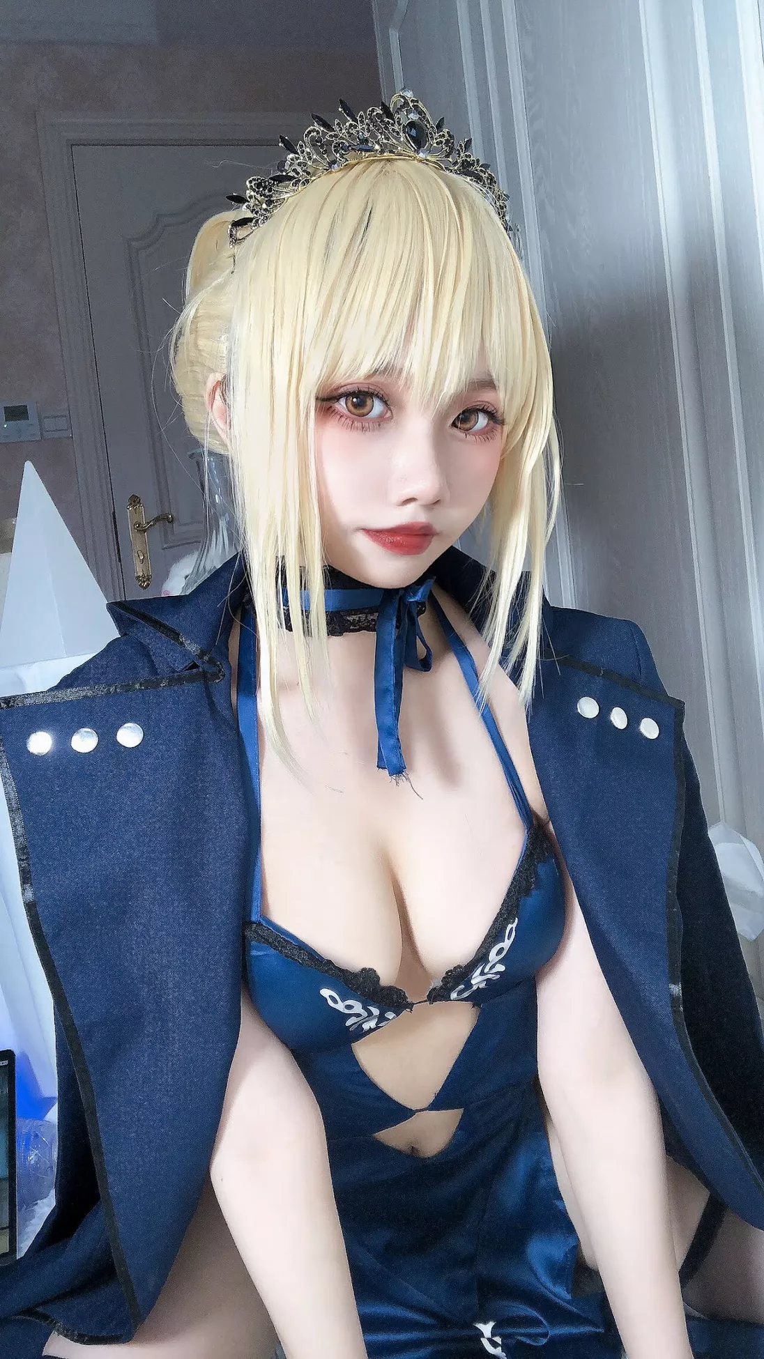 美人 福利 Pendragon Artoria Alter 【果咩酱】 黑呆 Rider Cosplay