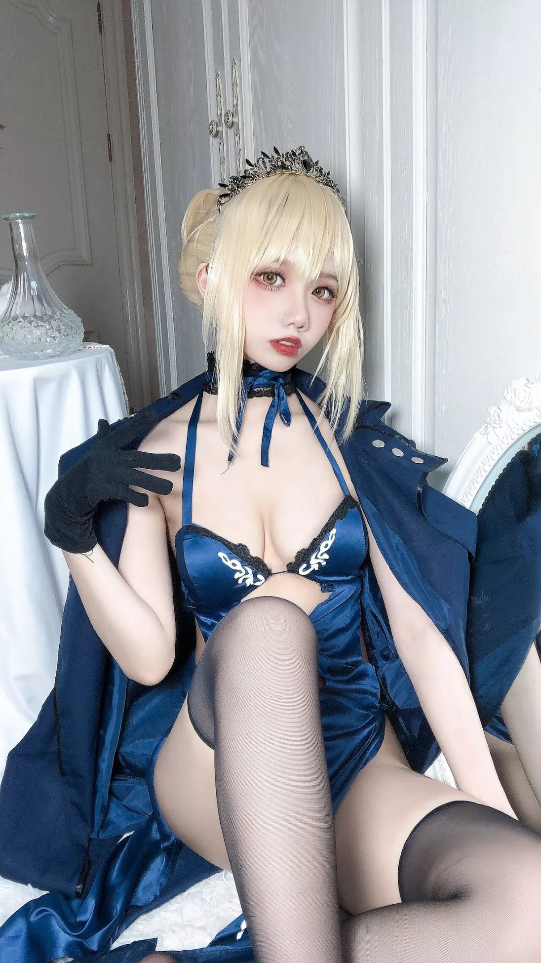 美人 福利 Pendragon Artoria Alter 【果咩酱】 黑呆 Rider Cosplay