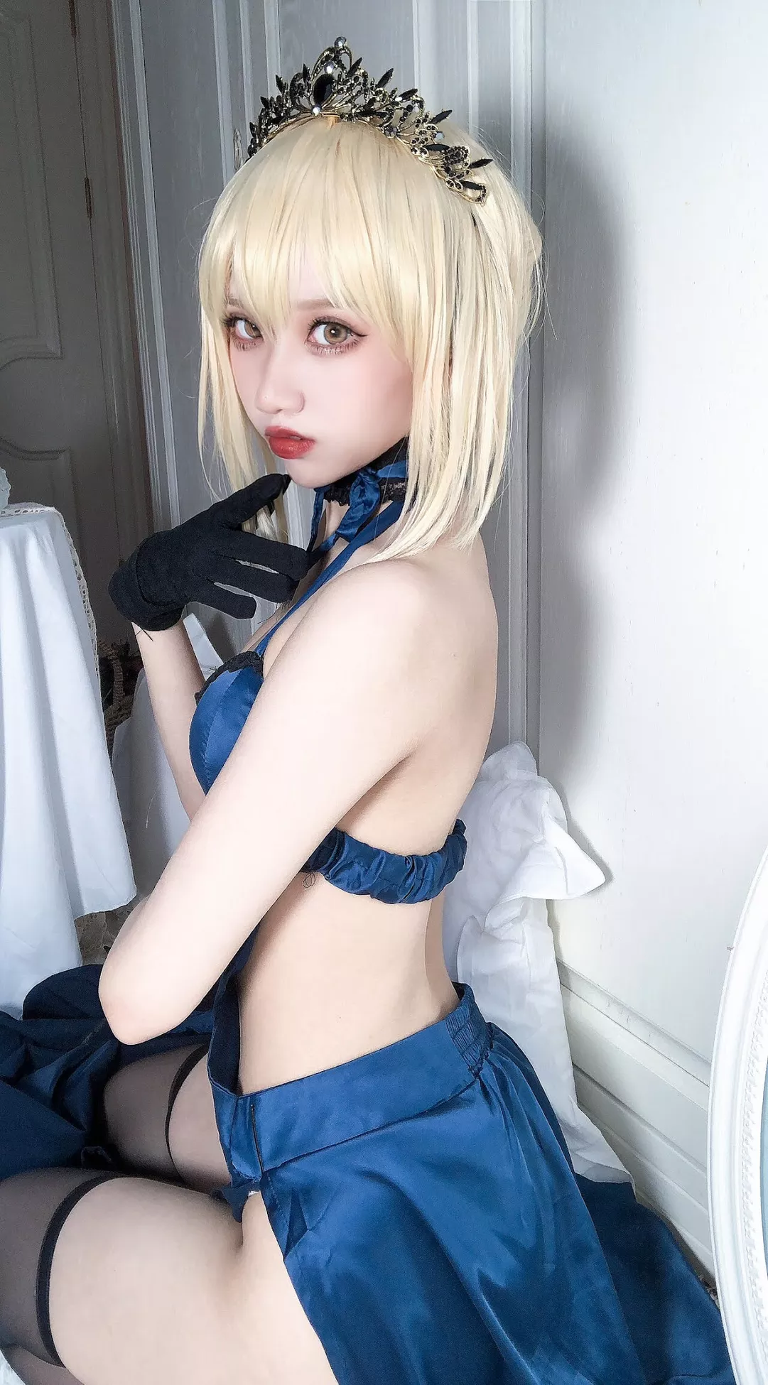 美人 福利 Pendragon Artoria Alter 【果咩酱】 黑呆 Rider Cosplay