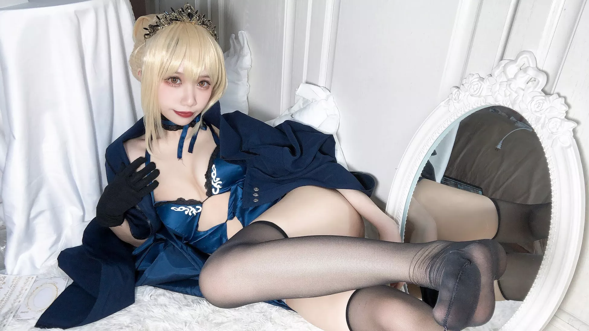 美人 福利 Pendragon Artoria Alter 【果咩酱】 黑呆 Rider Cosplay