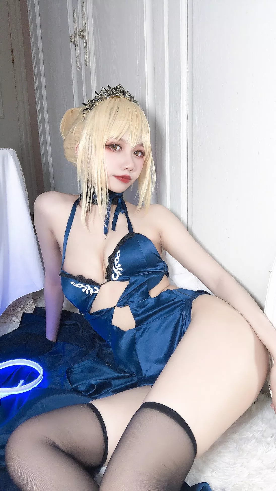 美人 福利 Pendragon Artoria Alter 【果咩酱】 黑呆 Rider Cosplay