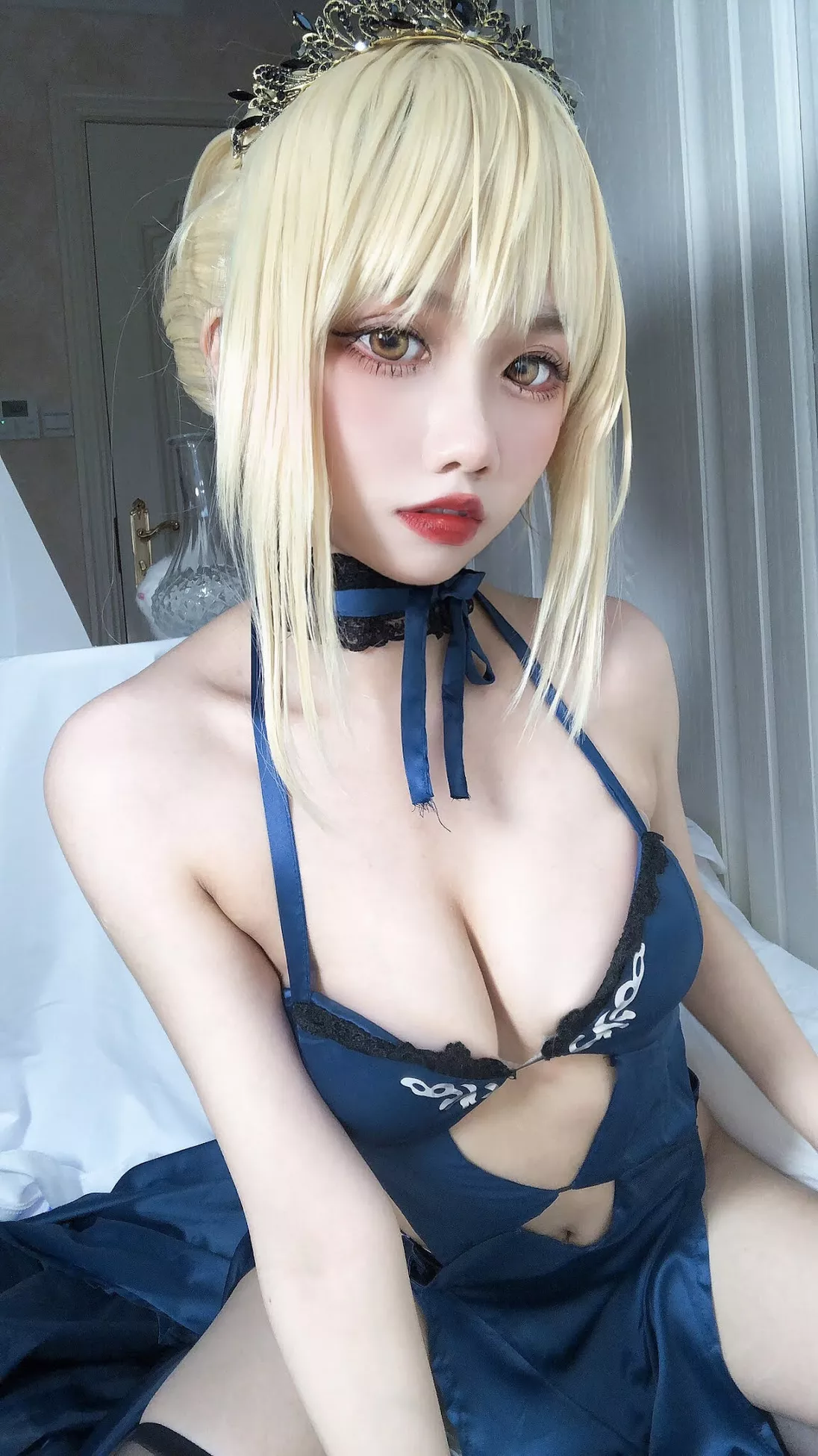 美人 福利 Pendragon Artoria Alter 【果咩酱】 黑呆 Rider Cosplay