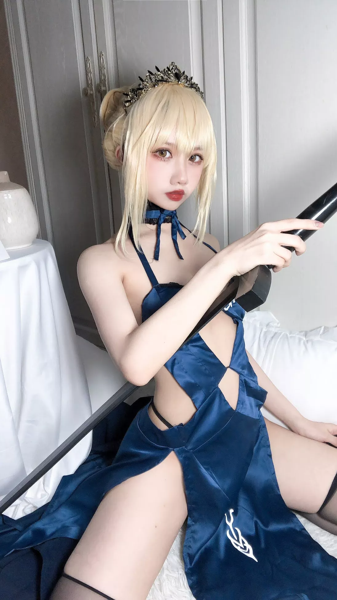 美人 福利 Pendragon Artoria Alter 【果咩酱】 黑呆 Rider Cosplay