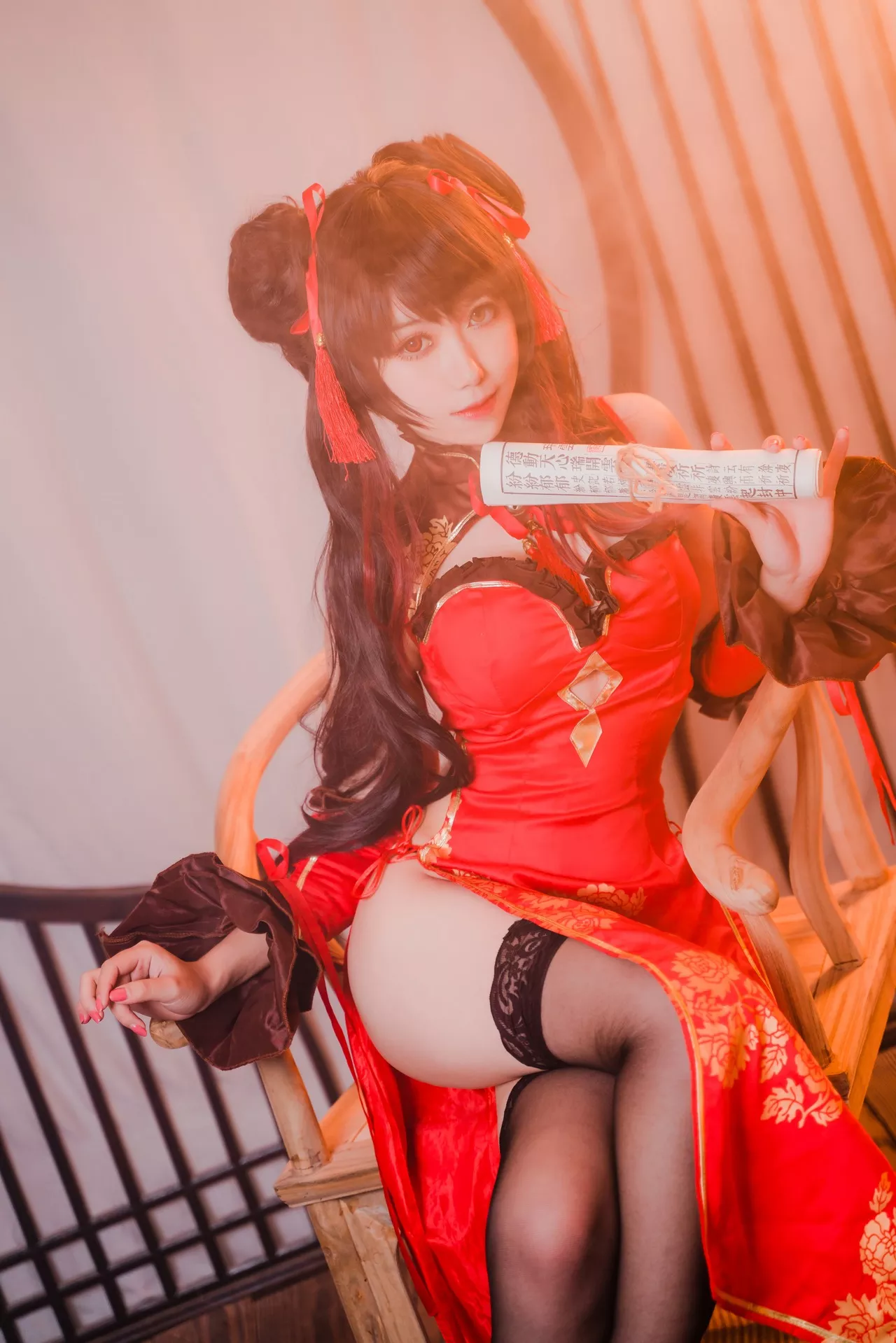 狂三 Tokisaki 旗袍 佳人 Kurumi 福利 【芋圆侑子】 Cosplay
