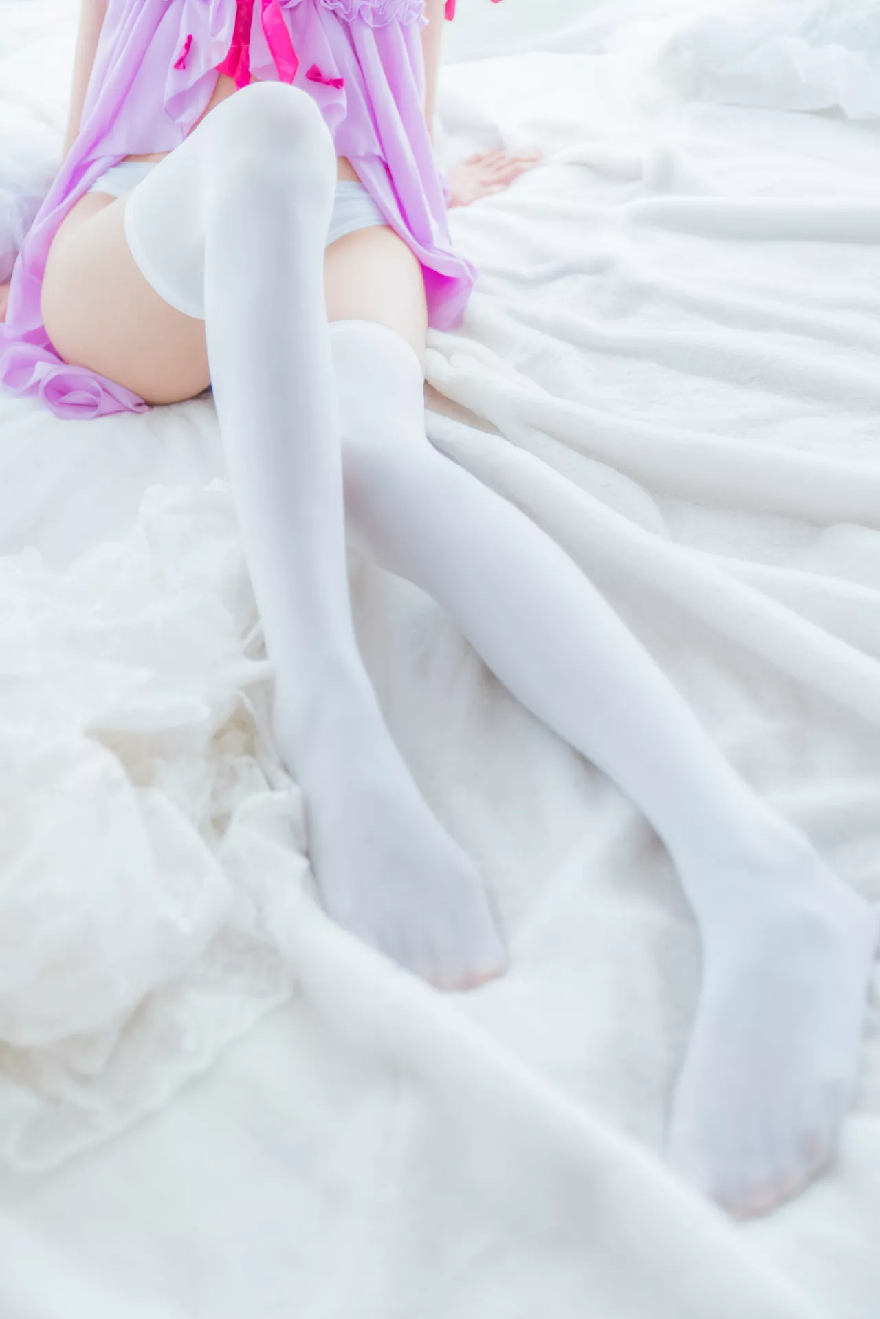 福利 Kato Megumi 丽人 紫色小睡裙 【�@桃喵】 加藤惠 Cosplay