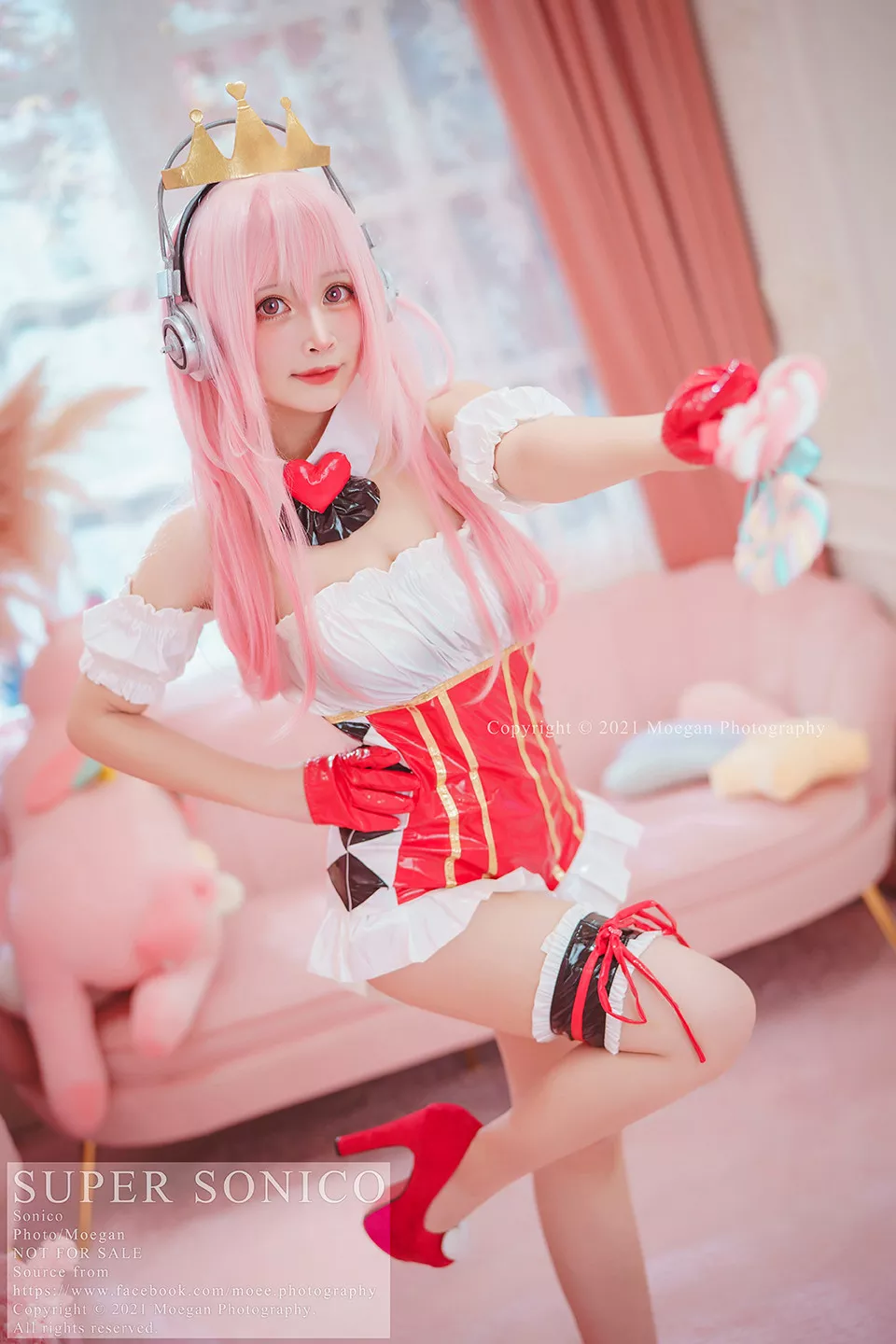 SonicoQueen 福利 of Ver. Cosplay 丽人 Hearts (す�`ぱ�`そに子) 【野兔_Usako】