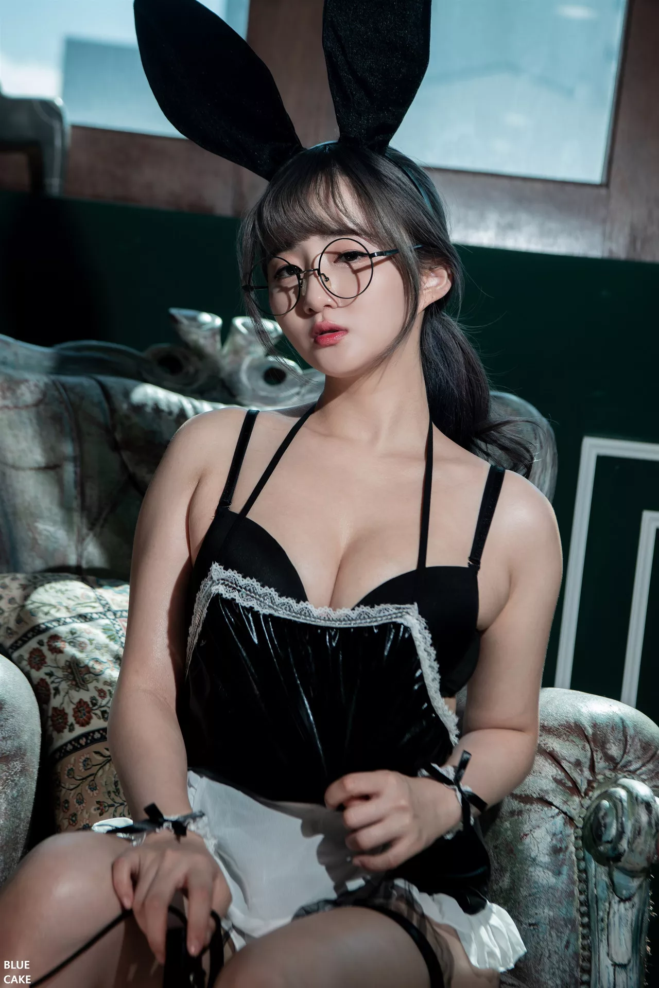 写真 全集修正 佳人 Jina【BLUECAKE Bunny 韩国 Han Maid 蓝色蛋糕】