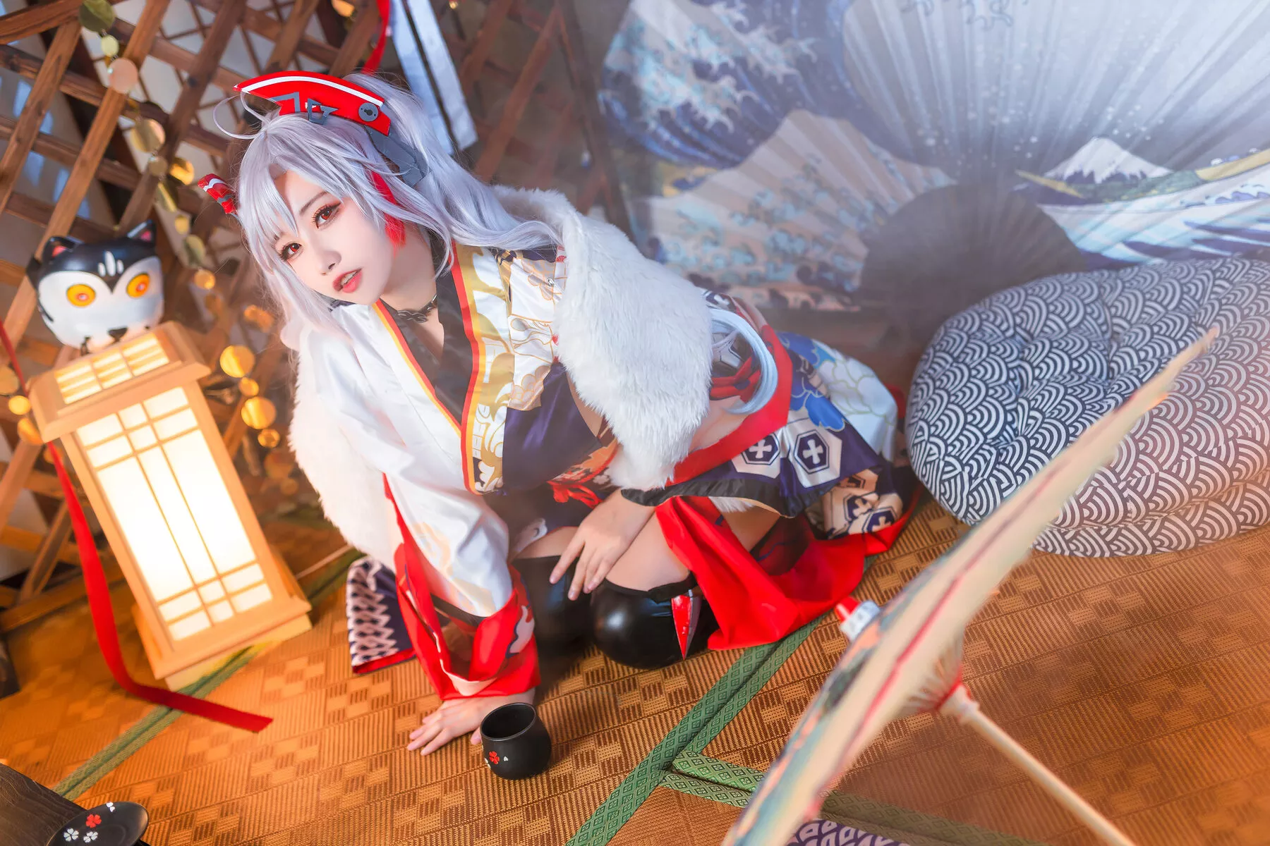 Eugen ko Cosplay 【Momo 和服 欧根亲王 Prinz 葵葵】 福报 佳人