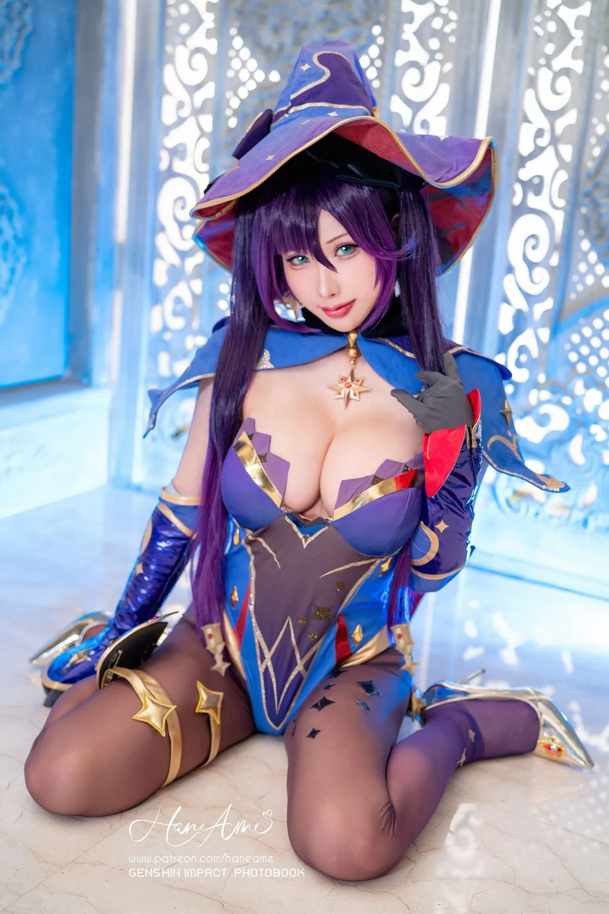 (Genshin Cosplay 【HaneAme 尤物 Impact) Mona 雨波】 Megistus 福利