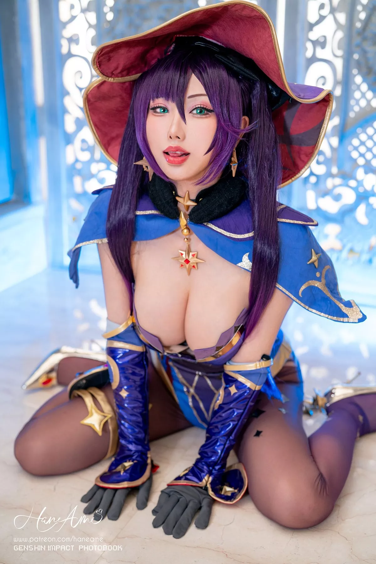 (Genshin Cosplay 【HaneAme 尤物 Impact) Mona 雨波】 Megistus 福利