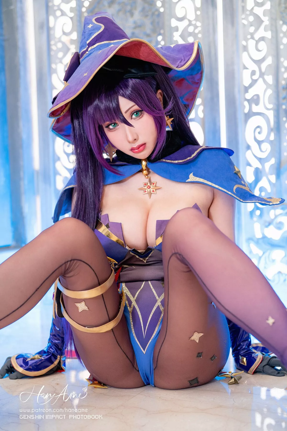 (Genshin Cosplay 【HaneAme 尤物 Impact) Mona 雨波】 Megistus 福利