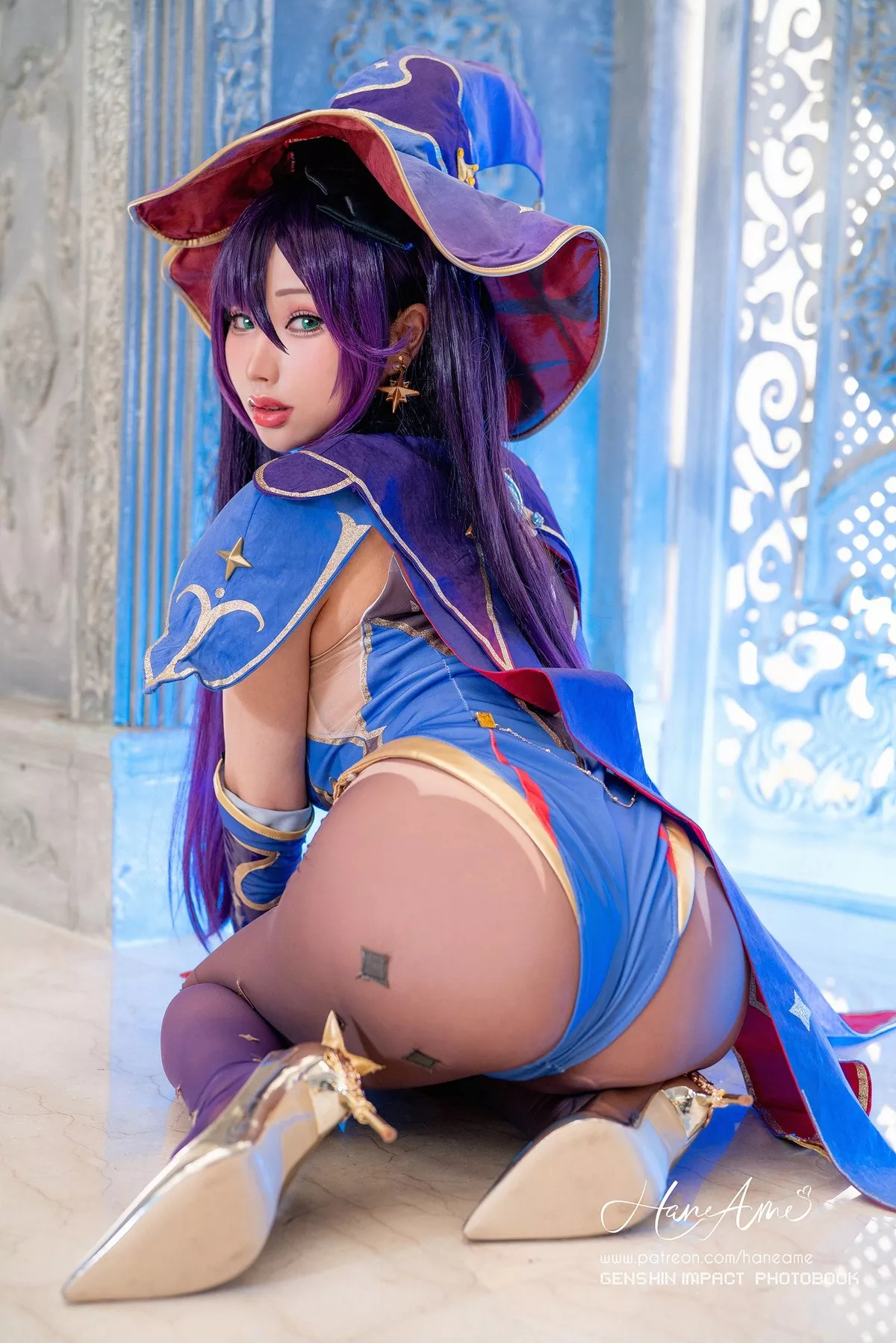 (Genshin Cosplay 【HaneAme 尤物 Impact) Mona 雨波】 Megistus 福利