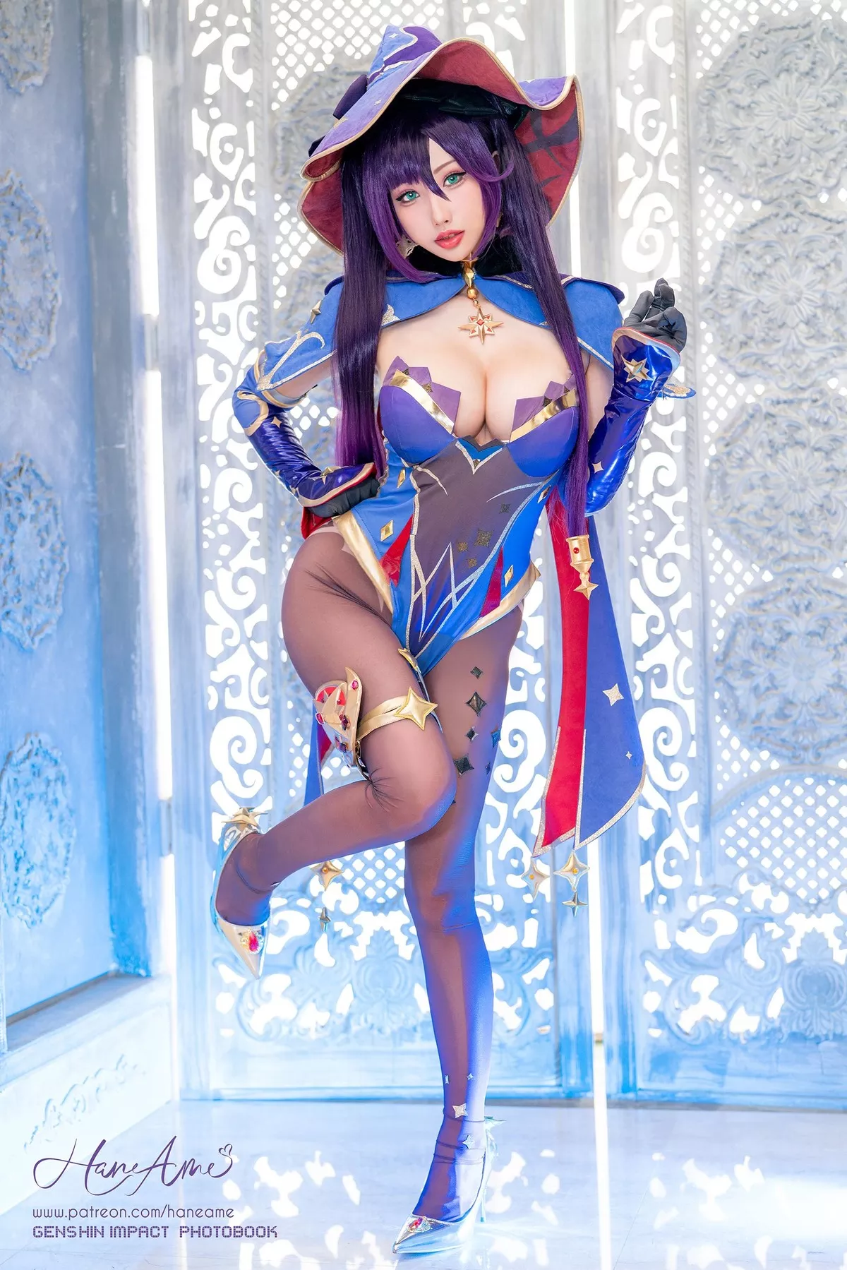 (Genshin Cosplay 【HaneAme 尤物 Impact) Mona 雨波】 Megistus 福利