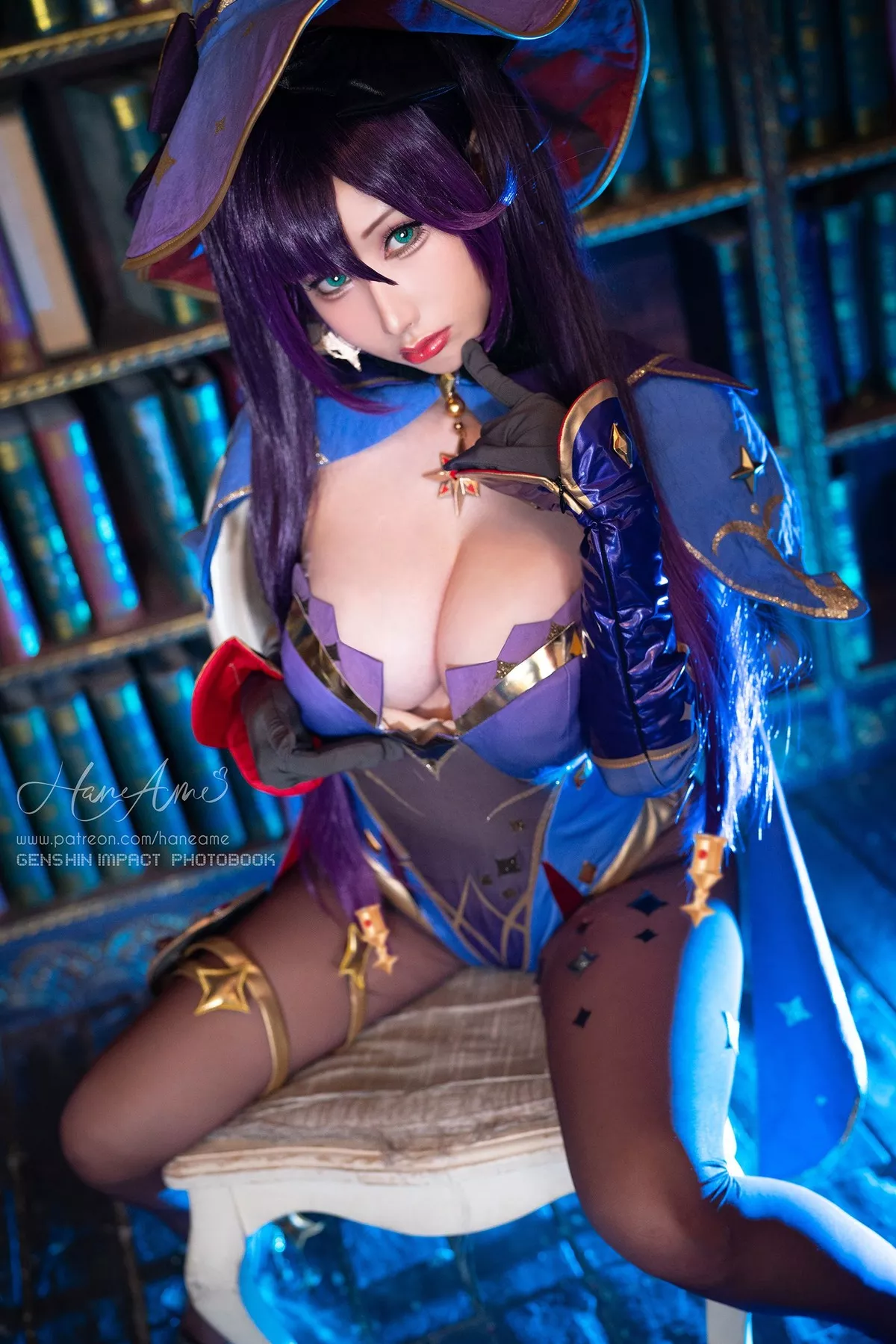(Genshin Cosplay 【HaneAme 尤物 Impact) Mona 雨波】 Megistus 福利