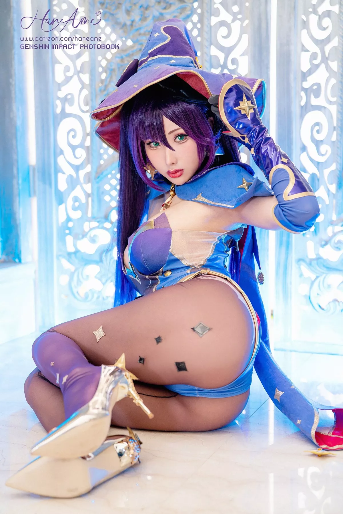 (Genshin Cosplay 【HaneAme 尤物 Impact) Mona 雨波】 Megistus 福利