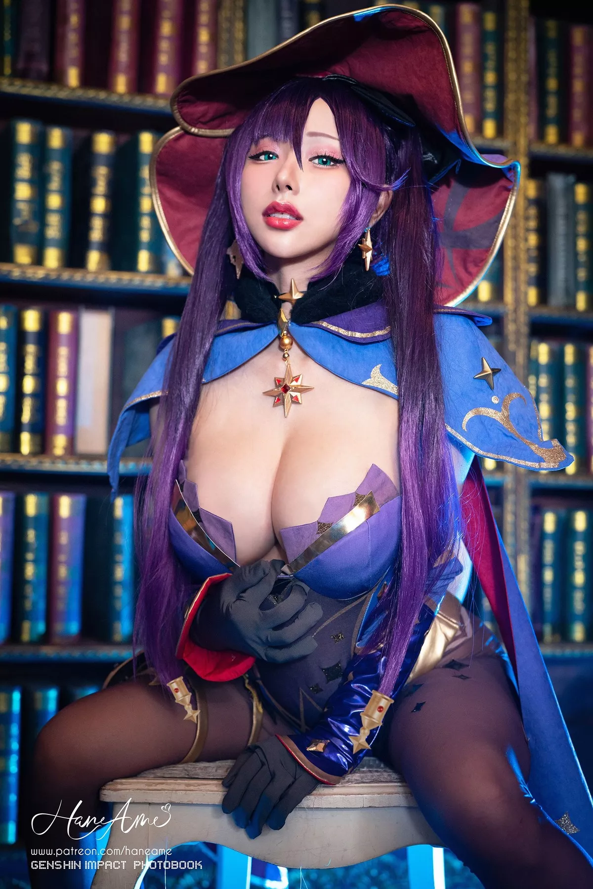 (Genshin Cosplay 【HaneAme 尤物 Impact) Mona 雨波】 Megistus 福利