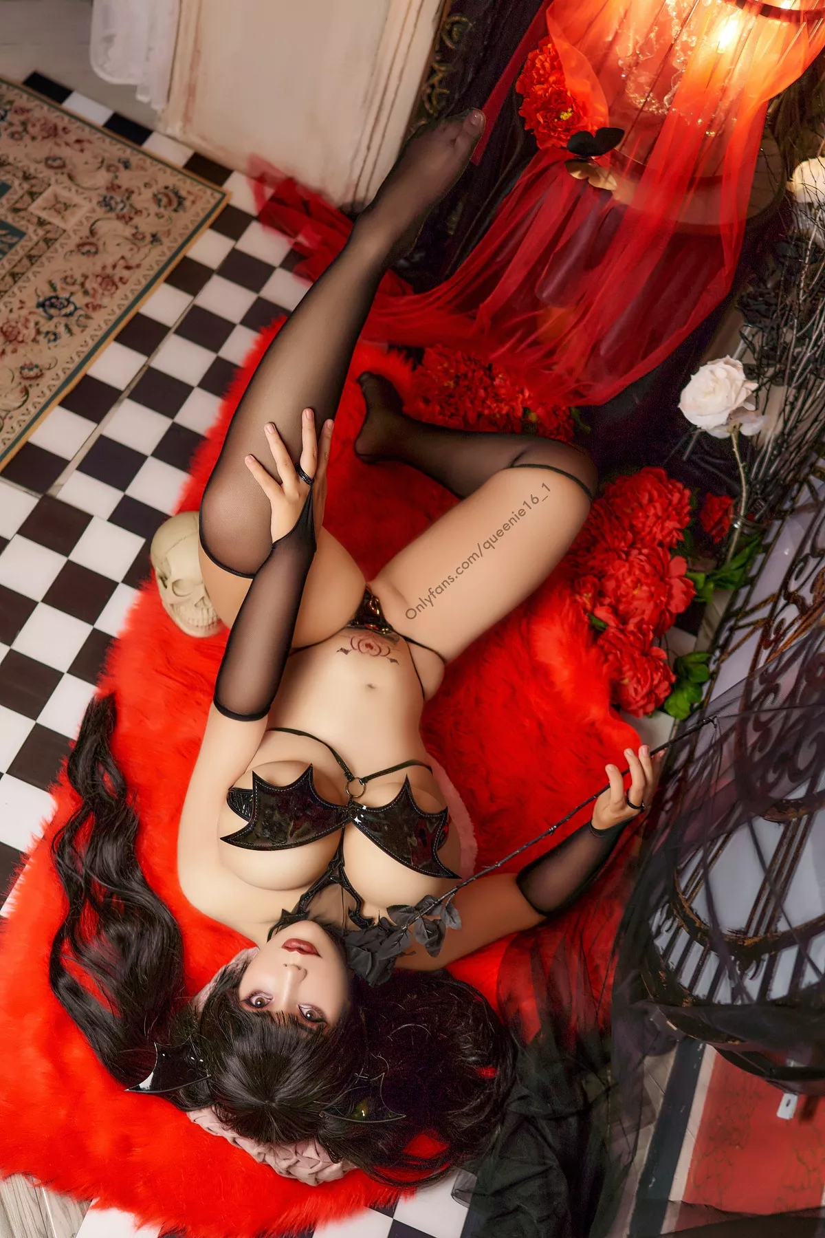 远坂凛 CHUPPY】 Tohsaka 福利 Rin 女神 【QUEENIE Succubus Cosplay