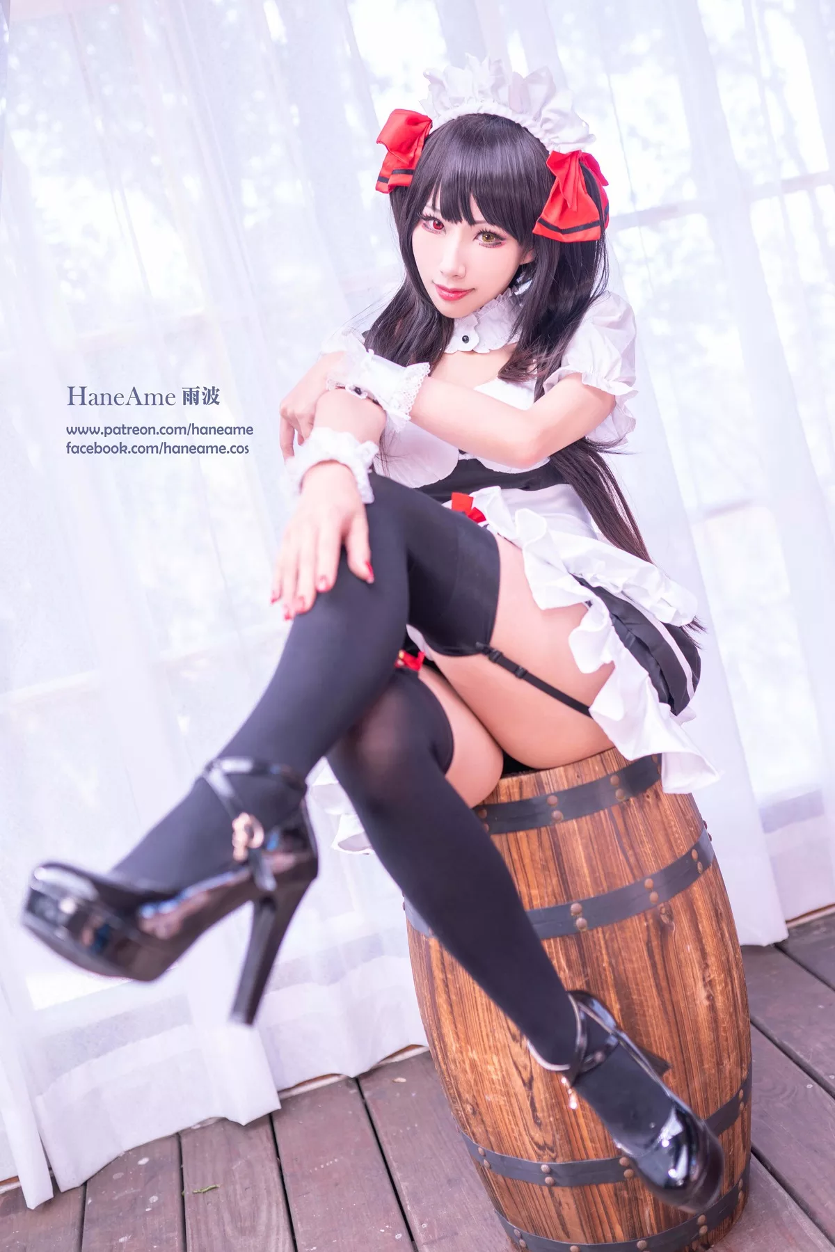 全集修正 Cosplay �r崎 Kurumi 福报 狂三 【HaneAme 丽人 Tokisaki 雨波】