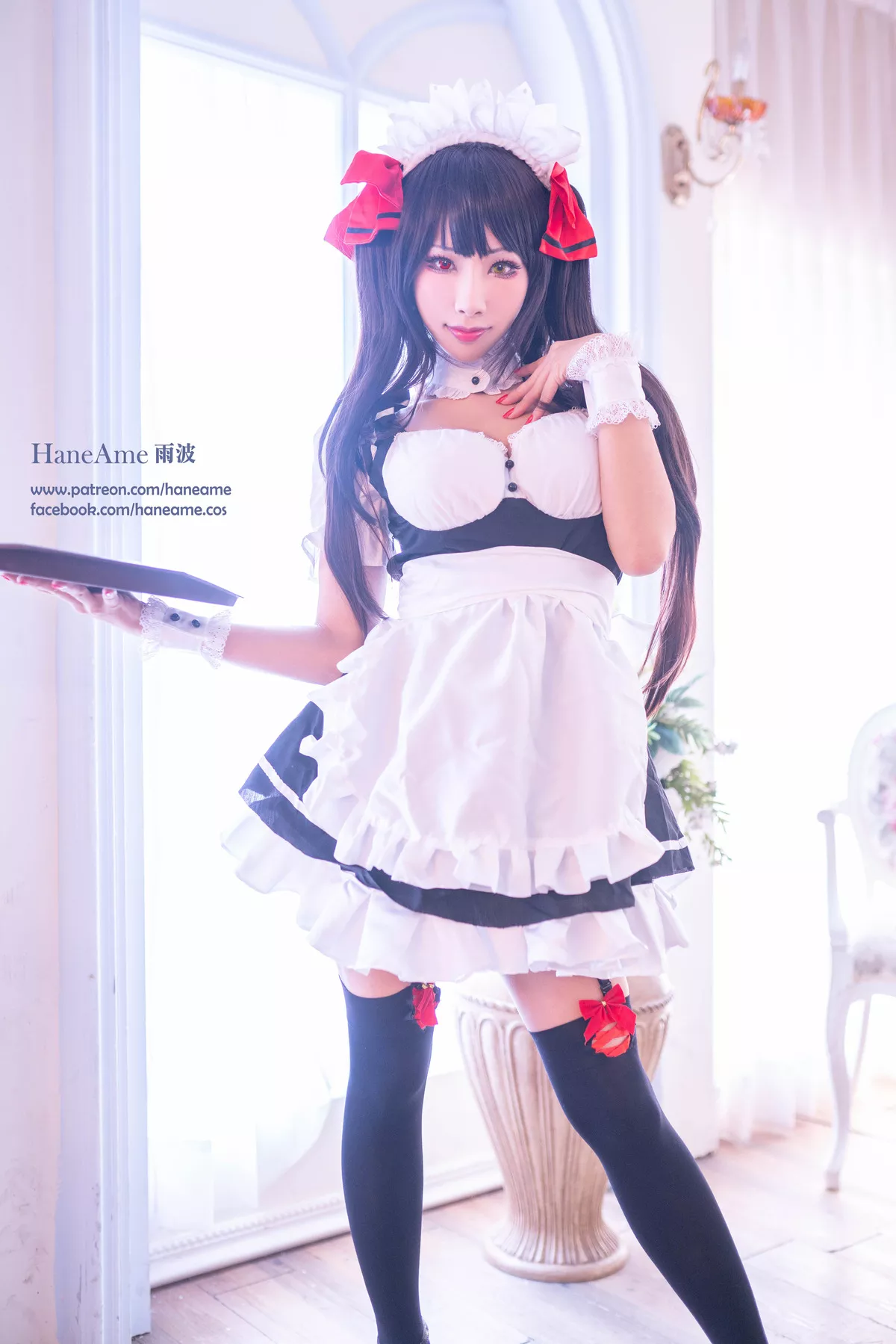 全集修正 Cosplay �r崎 Kurumi 福报 狂三 【HaneAme 丽人 Tokisaki 雨波】