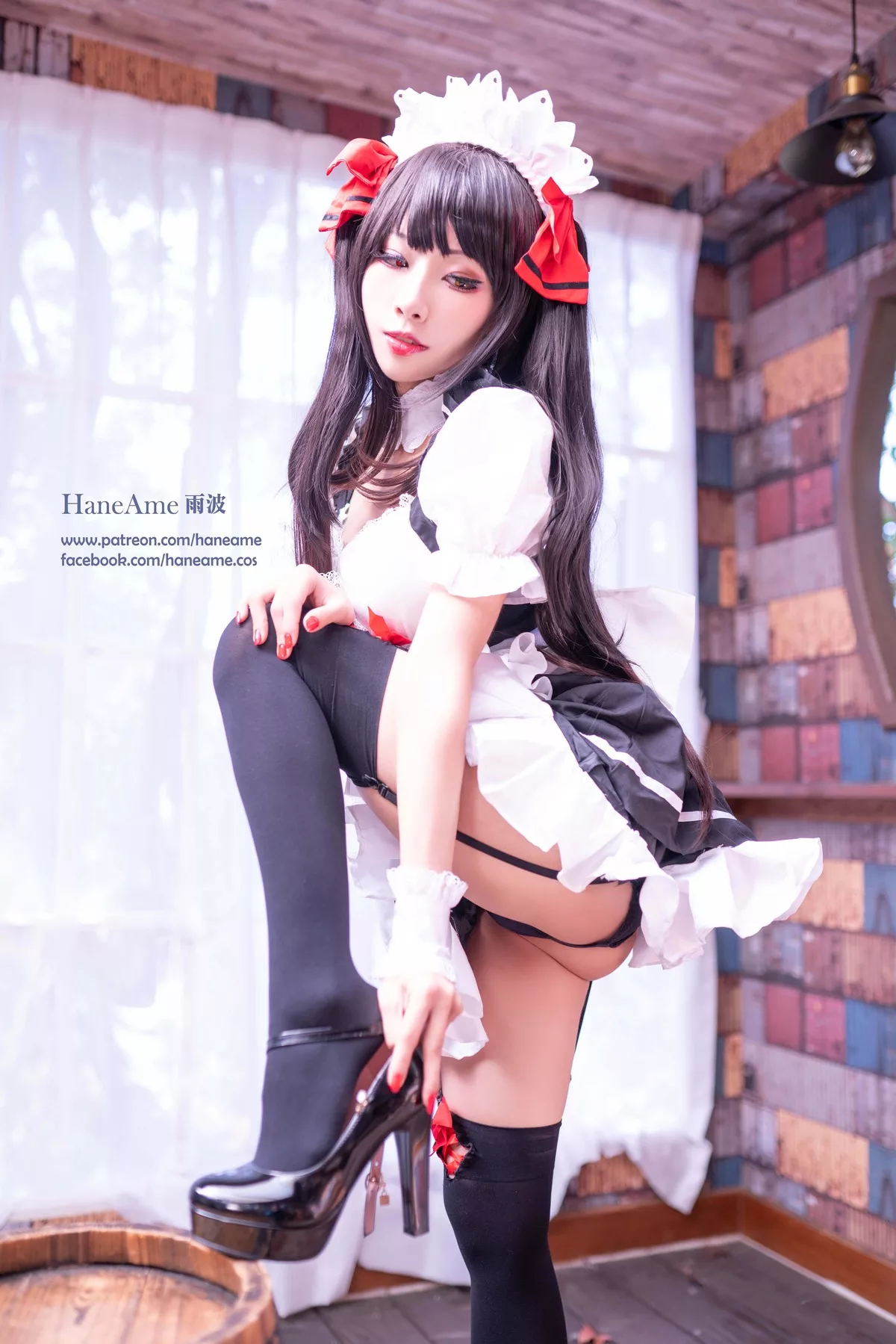 全集修正 Cosplay �r崎 Kurumi 福报 狂三 【HaneAme 丽人 Tokisaki 雨波】