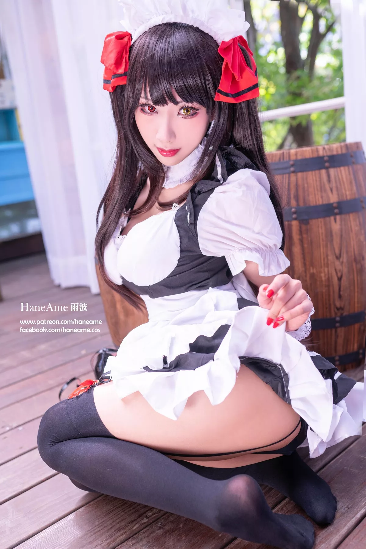 全集修正 Cosplay �r崎 Kurumi 福报 狂三 【HaneAme 丽人 Tokisaki 雨波】