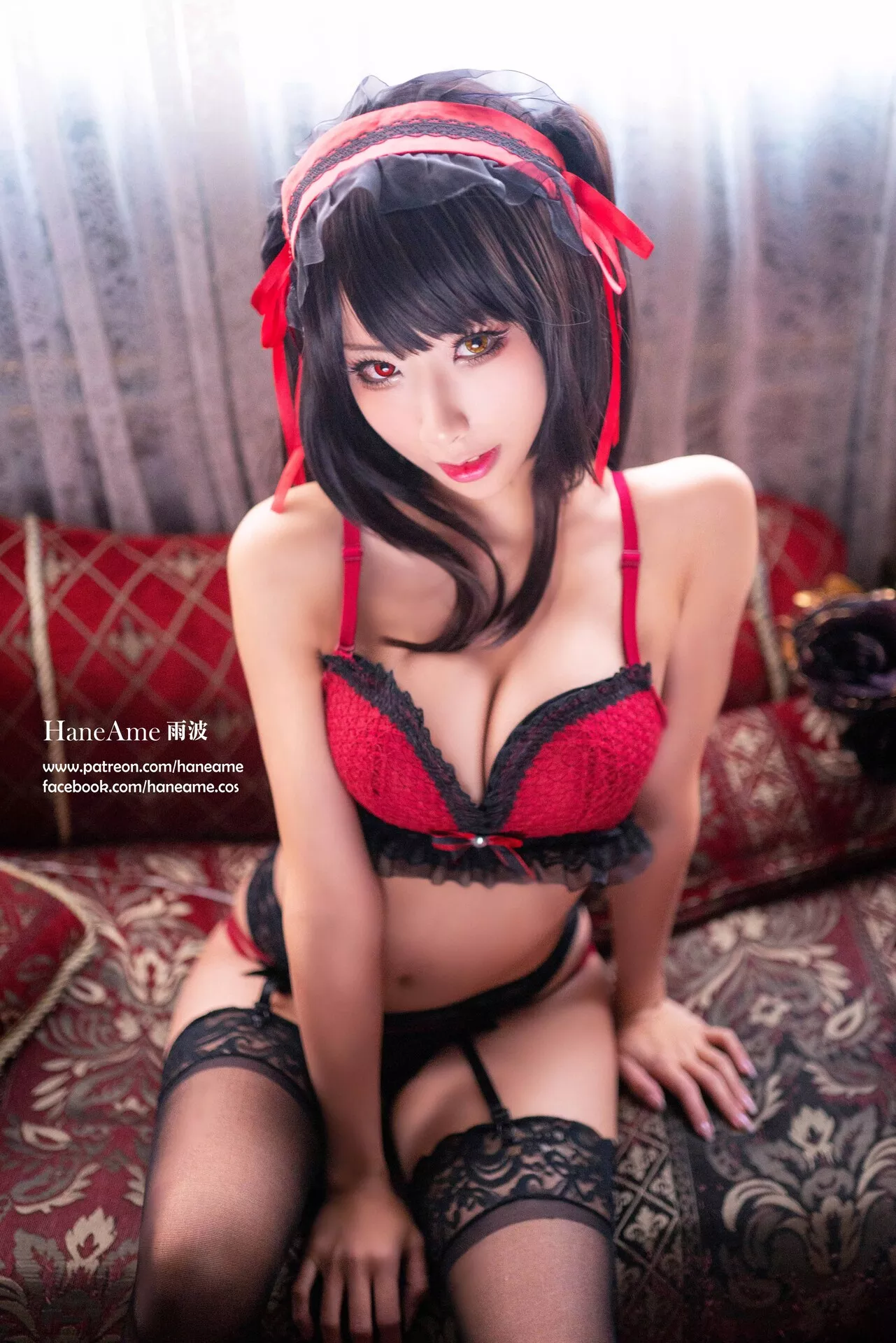 全集修正 Cosplay �r崎 Kurumi 福报 狂三 【HaneAme 丽人 Tokisaki 雨波】